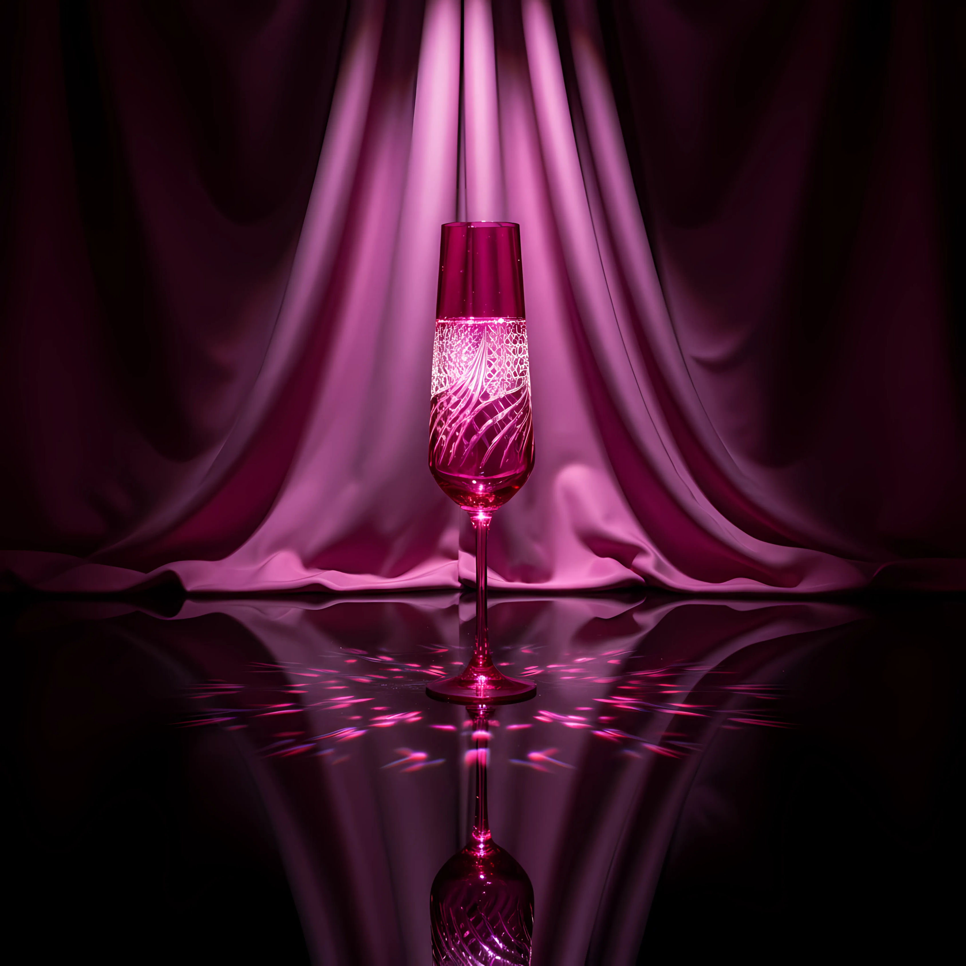 Aurora Champagne Flute - Set Of 2 - Margerie Crystal USA