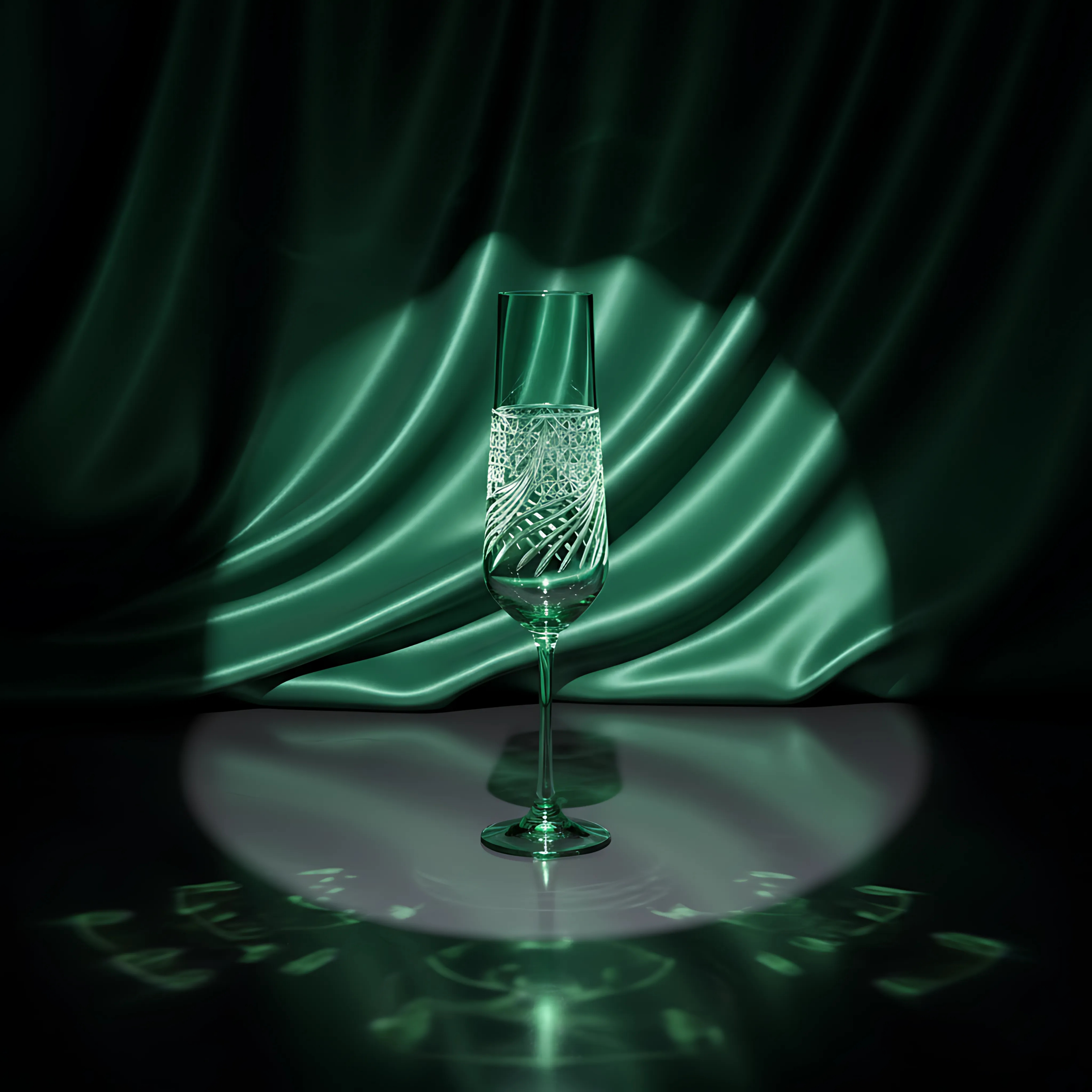 Aurora Champagne Flute - Set Of 2 - Margerie Crystal USA