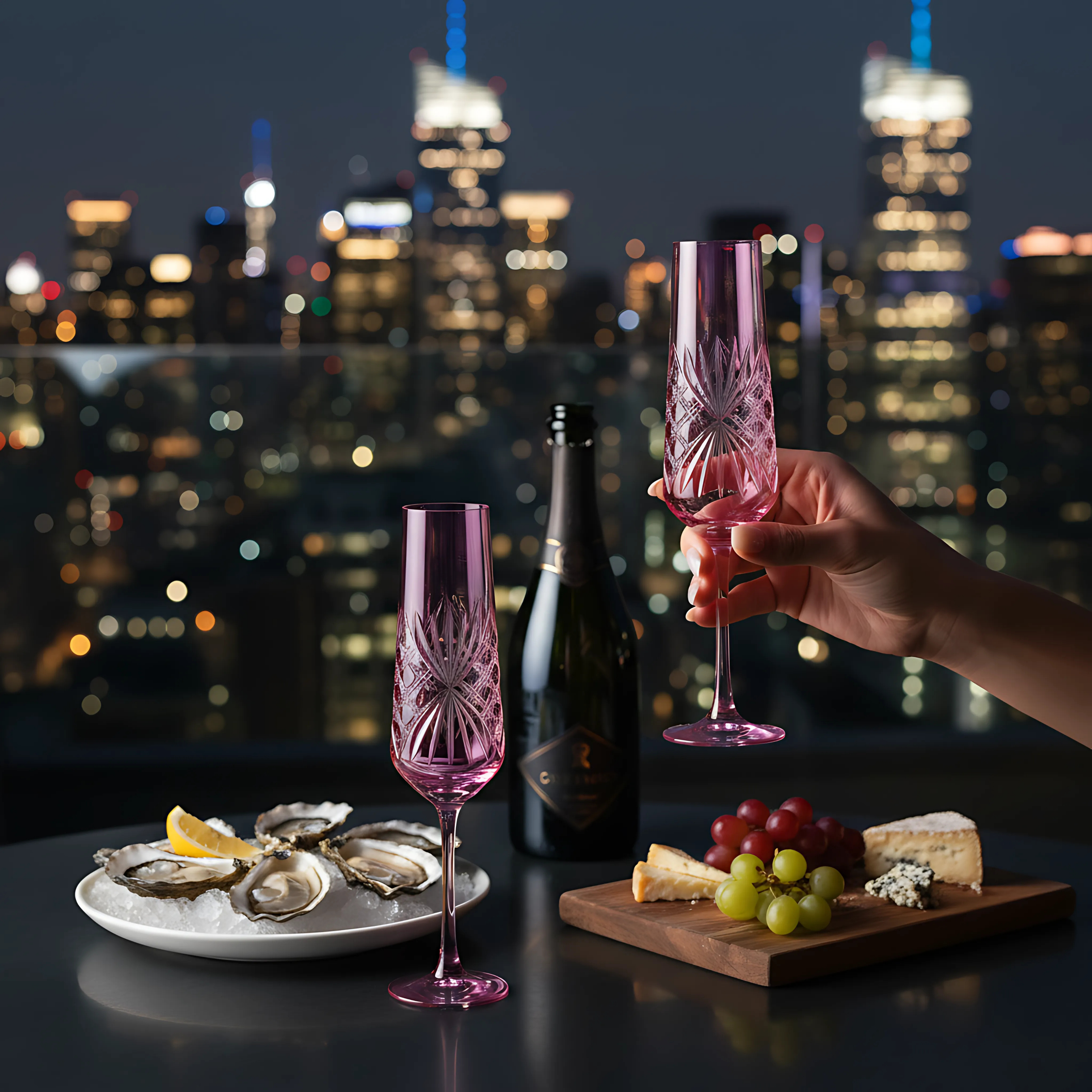 Éclat Champagne Flute - Set Of 2 - Margerie Crystal USA