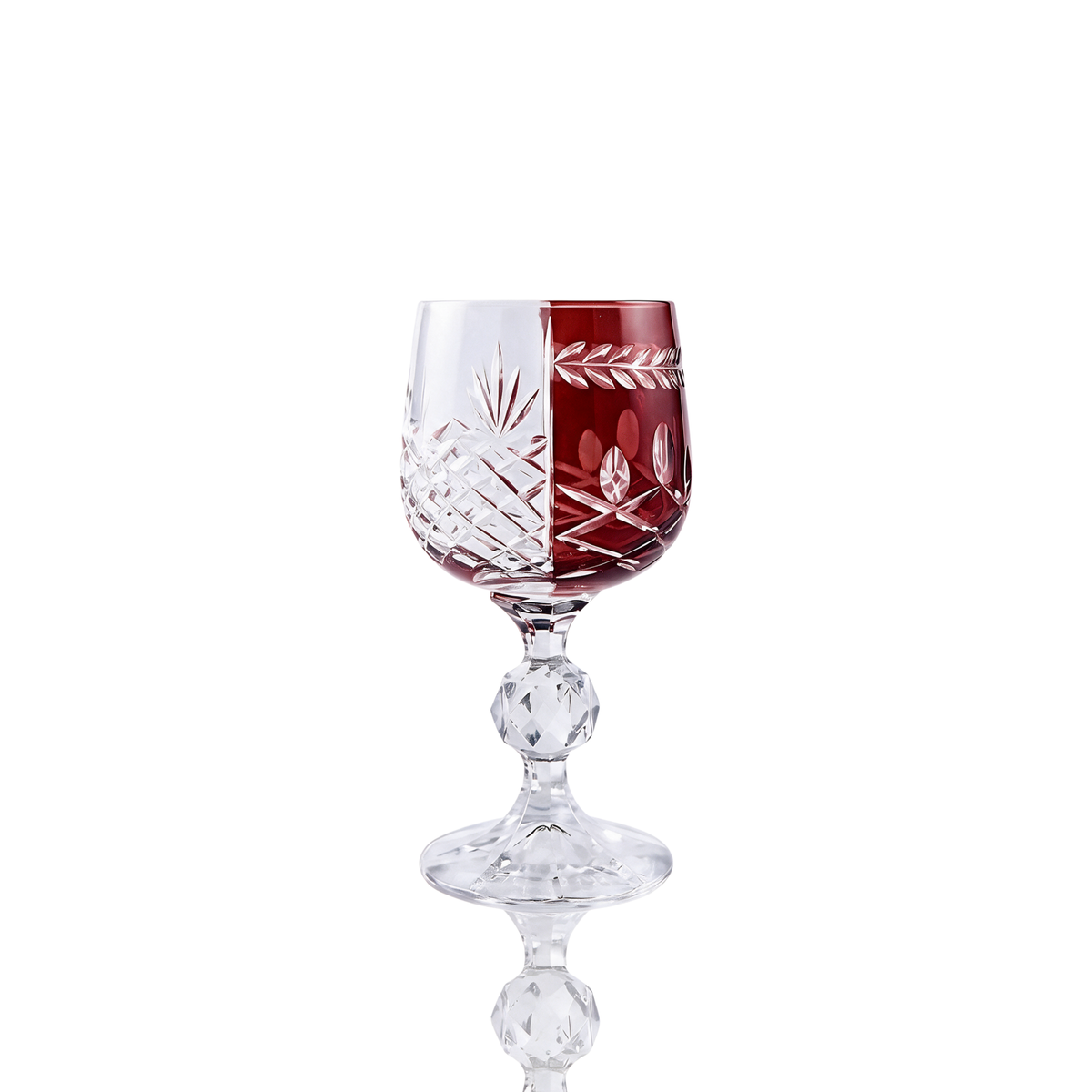 Verre à pied en cristallin taillé Hybrid