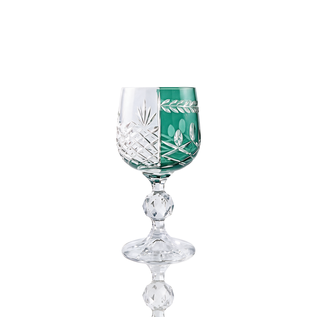 Verre à pied en cristallin taillé Hybrid