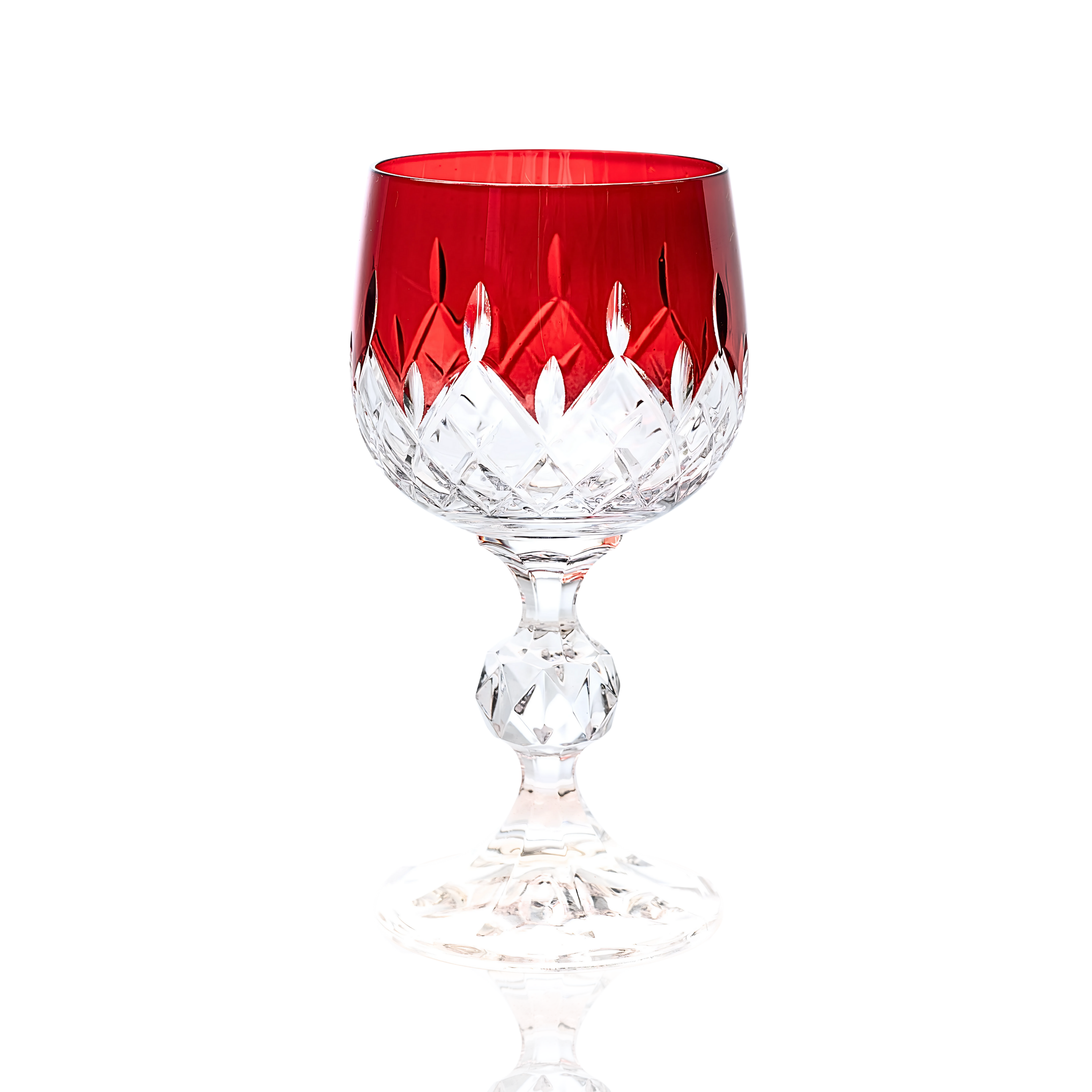 Aria Cut Crystal Wine Goblet - Set Of 2 - Margerie Crystal USA