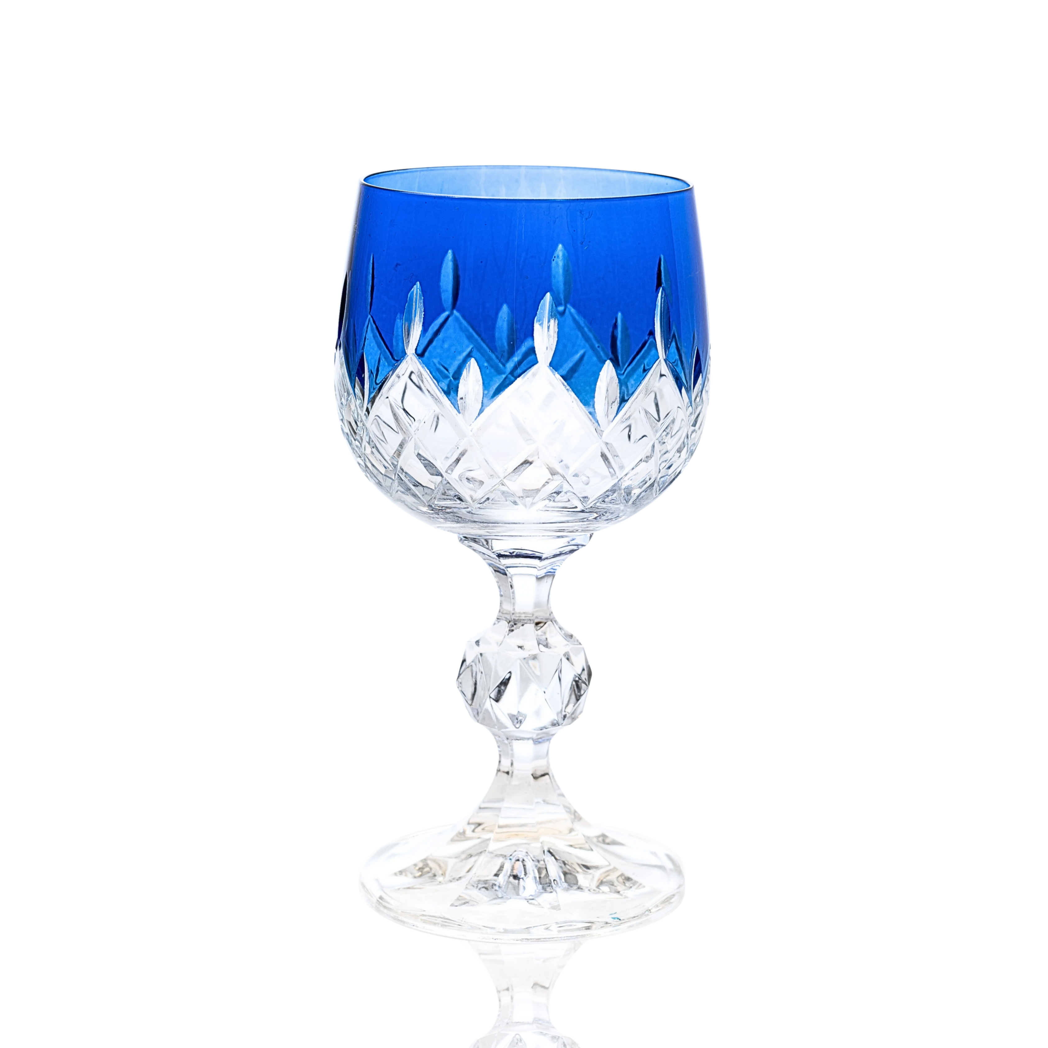 Aria Cut Crystal Wine Goblet - Set Of 2 - Margerie Crystal USA