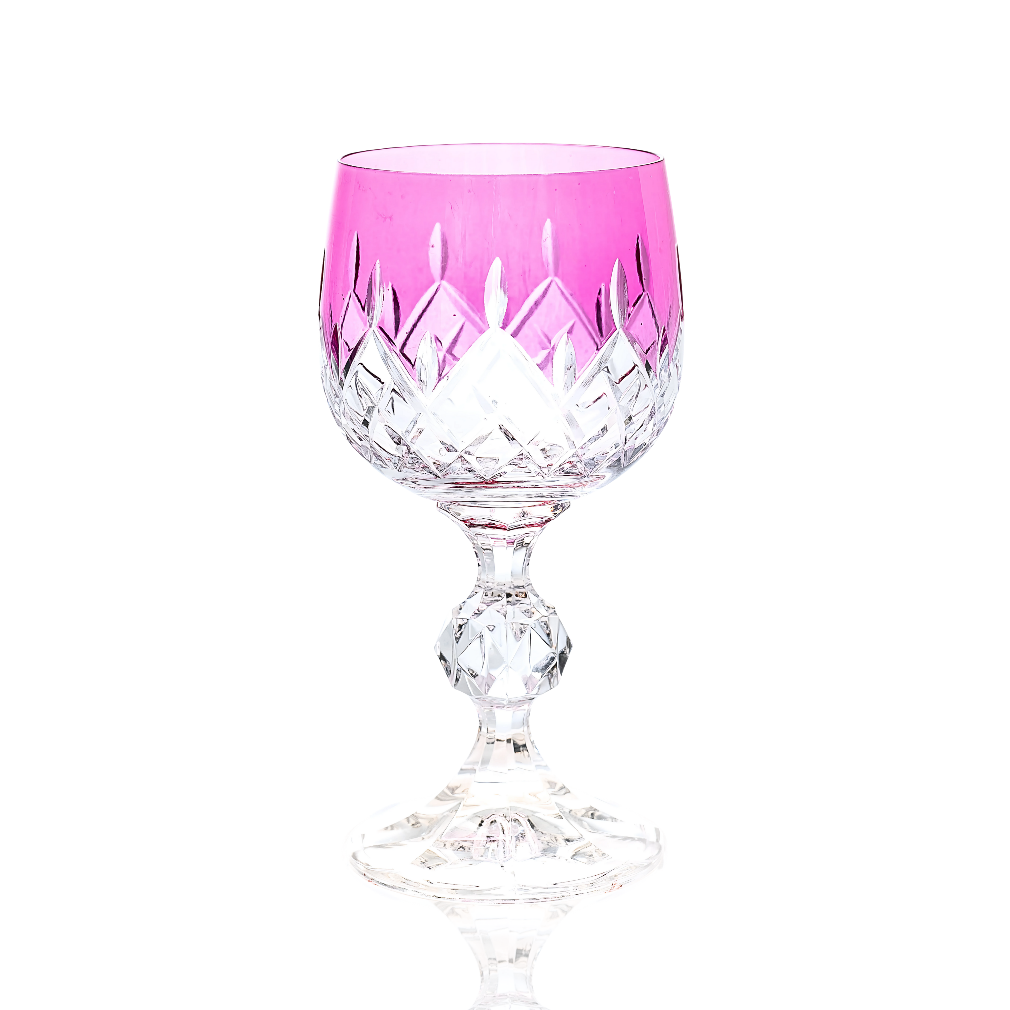 Aria Cut Crystal Wine Goblet - Set Of 2 - Margerie Crystal USA