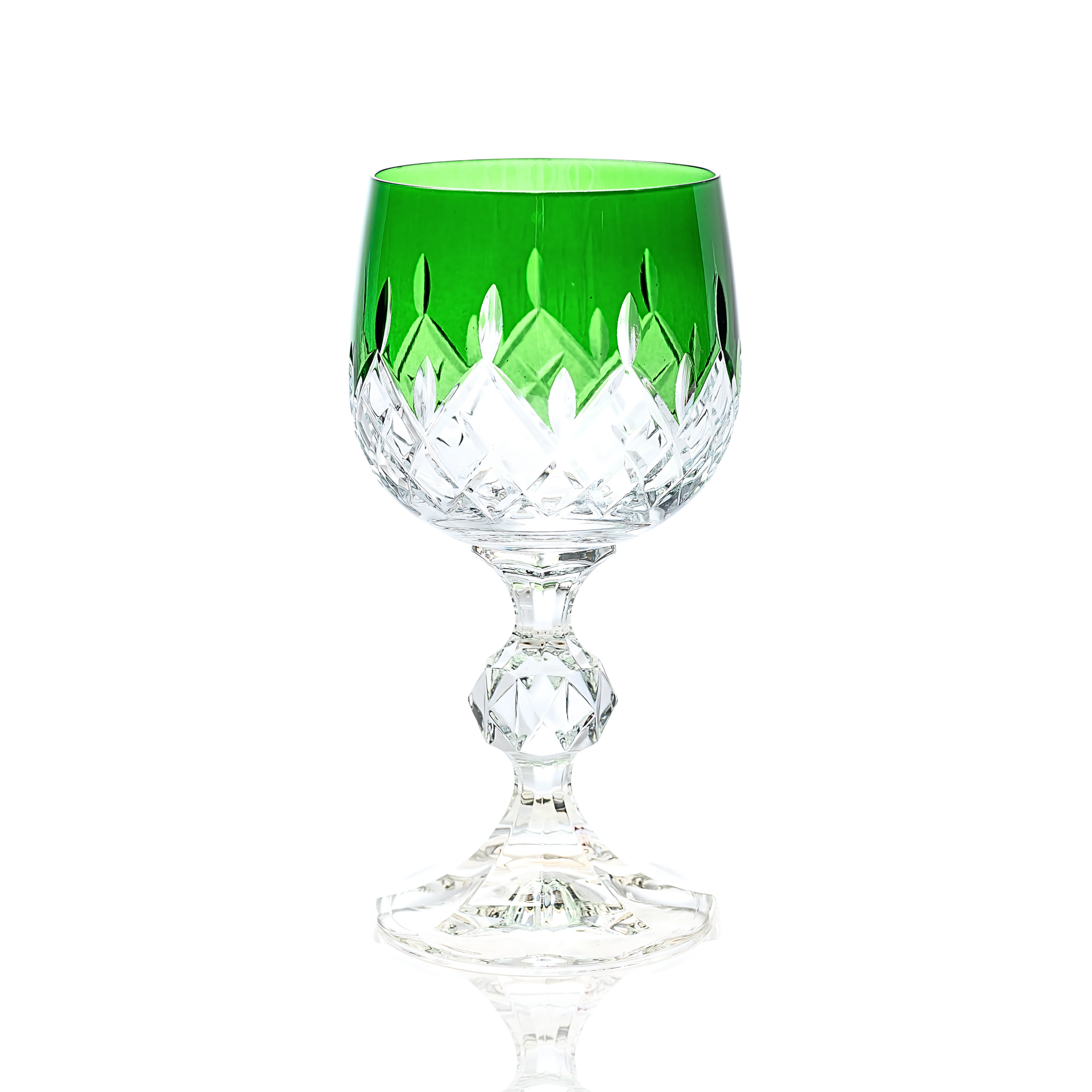 Aria Cut Crystal Wine Goblet - Set Of 2 - Margerie Crystal USA