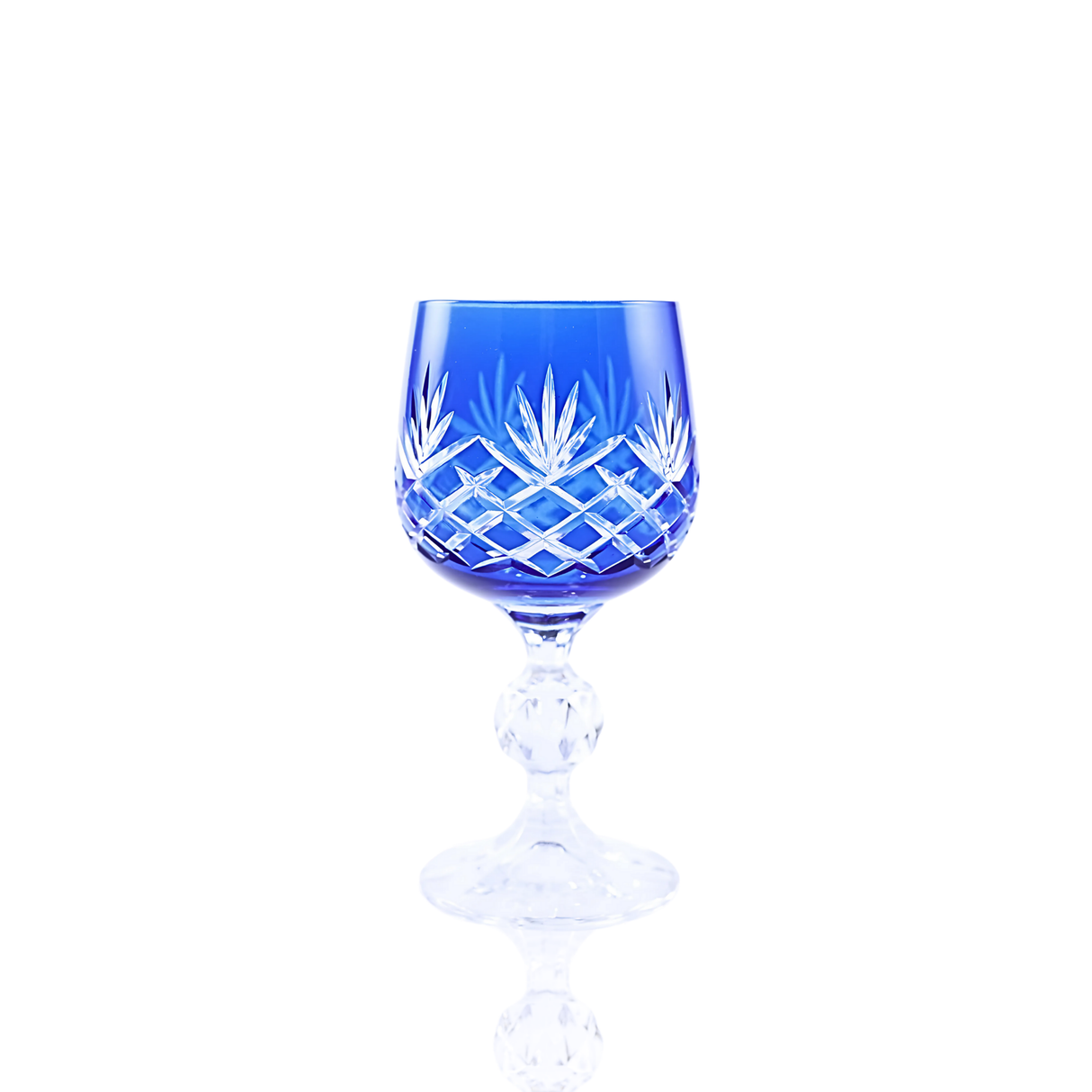 Ara Cut Crystal Small Wine Goblet - Set Of 2