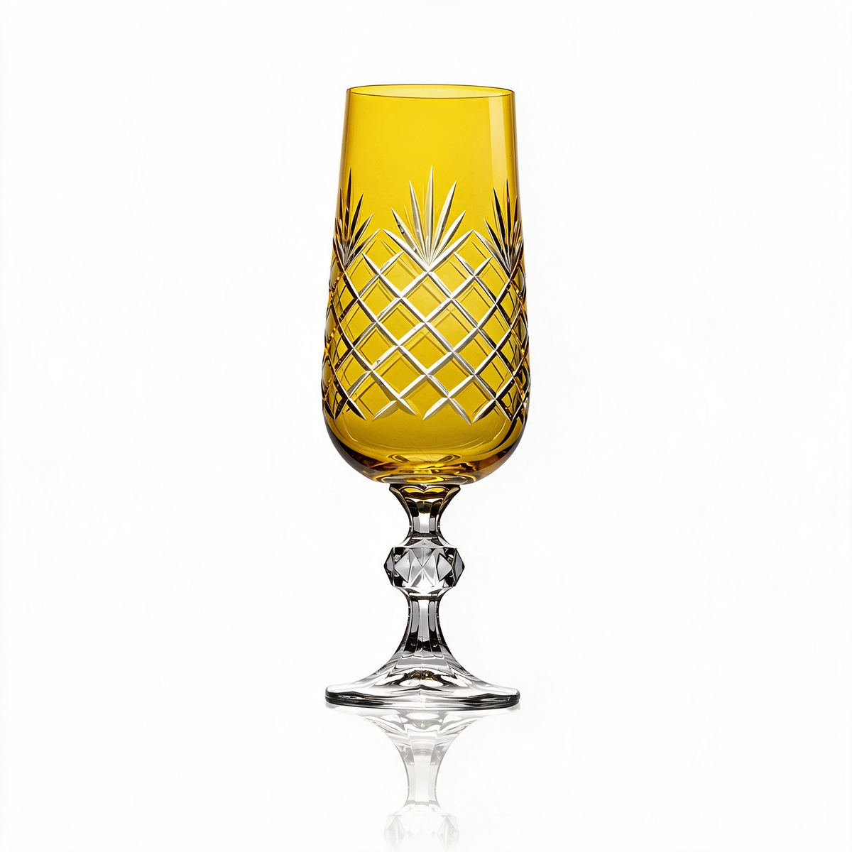 Flûte à champagne en cristallin taillé Ara