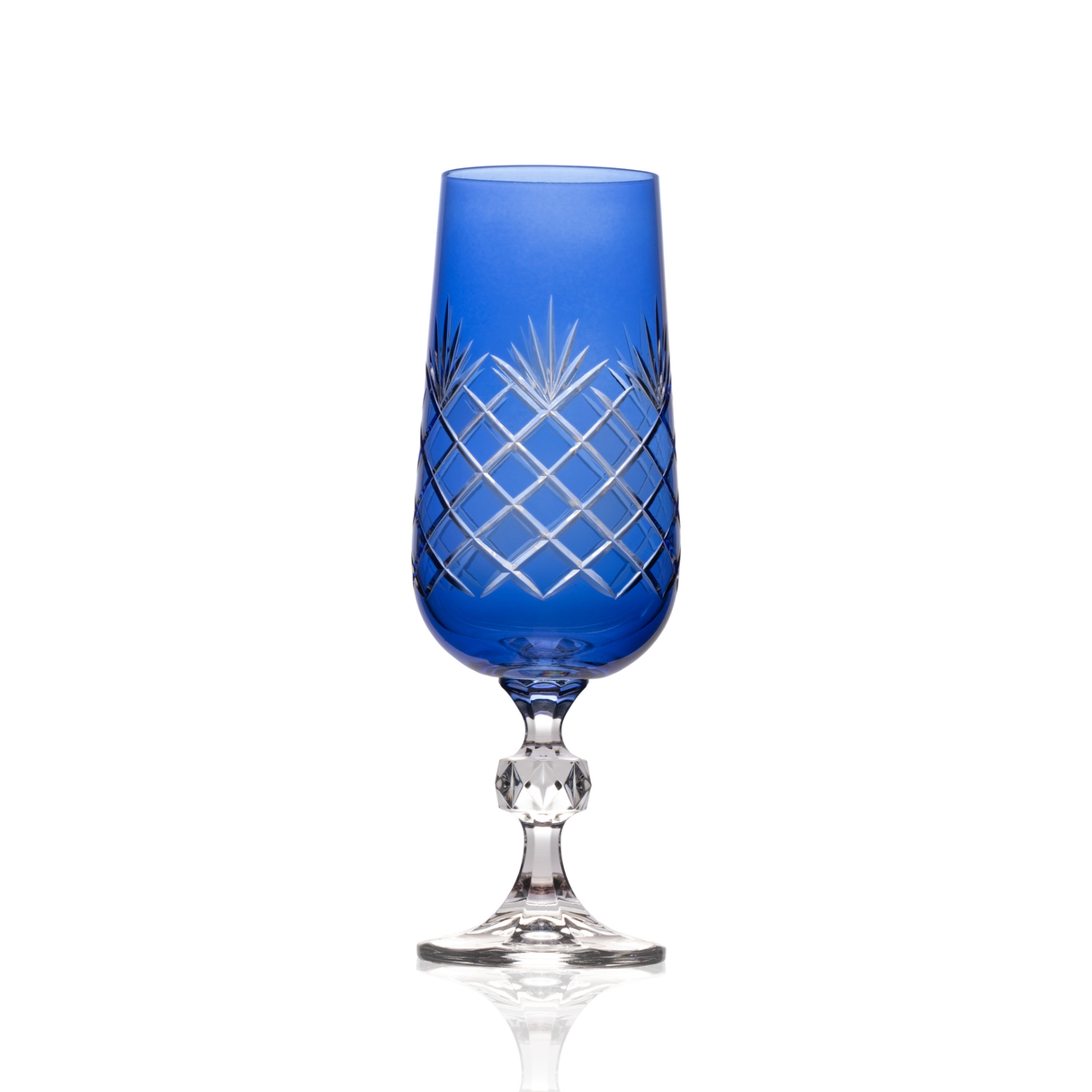 Ara Cut Crystal Champagne Flutes - Set Of 2