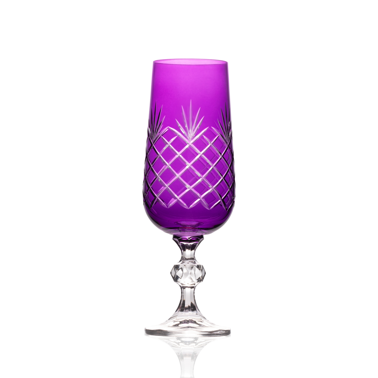 Ara Cut Crystal Champagne Flutes - Set Of 2