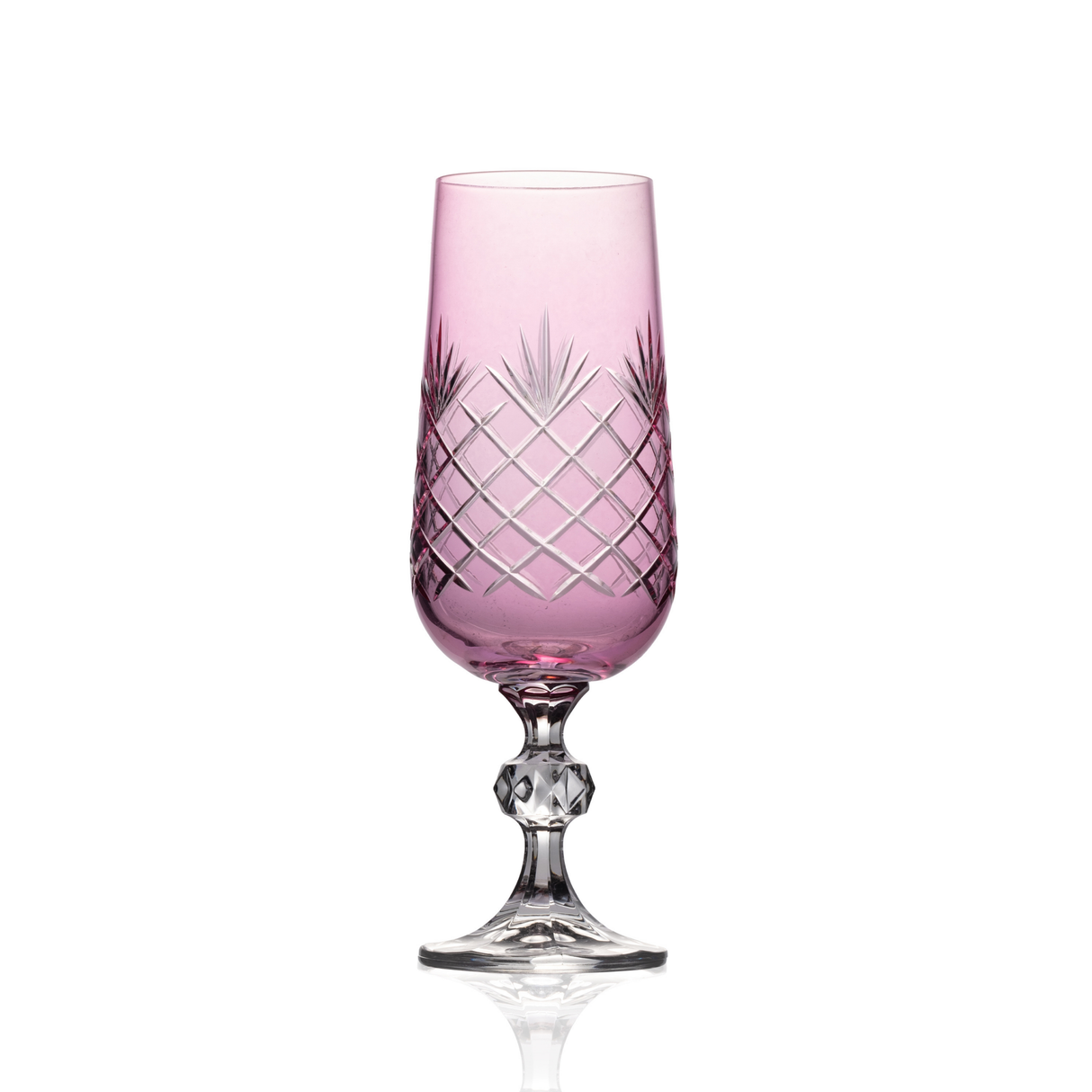 Ara Cut Crystal Champagne Flutes - Set Of 2