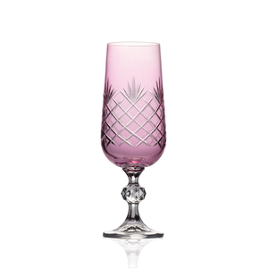 Ara Cut Crystal Champagne Flutes - Set Of 2