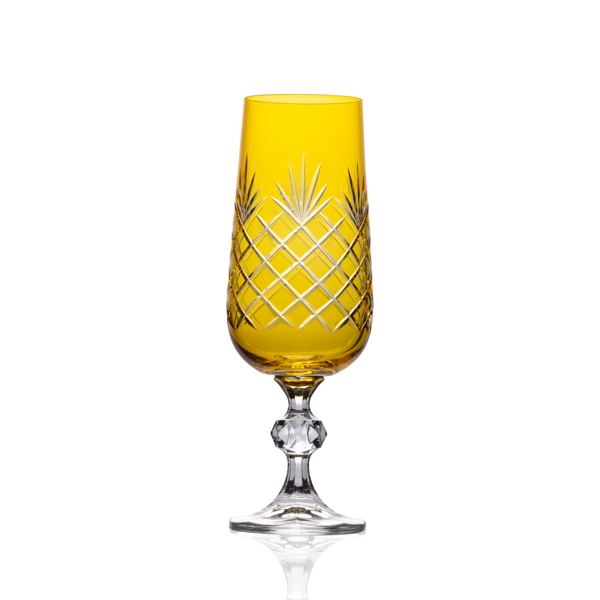 Ara Cut Crystal Champagne Flutes - Set Of 2