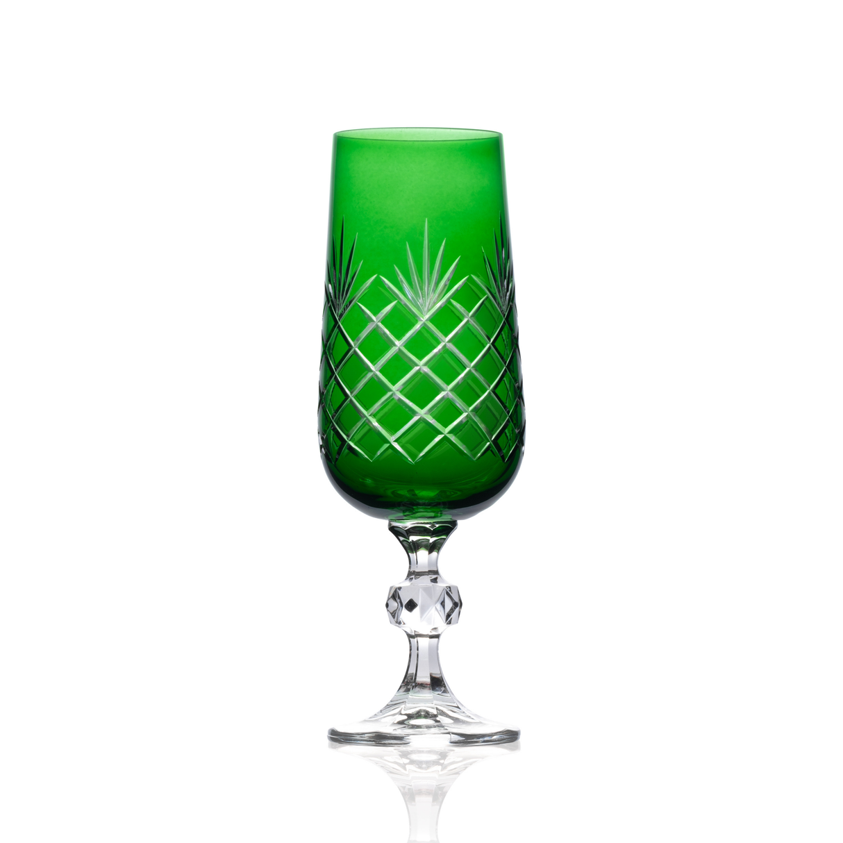 Ara Cut Crystal Champagne Flutes - Set Of 2