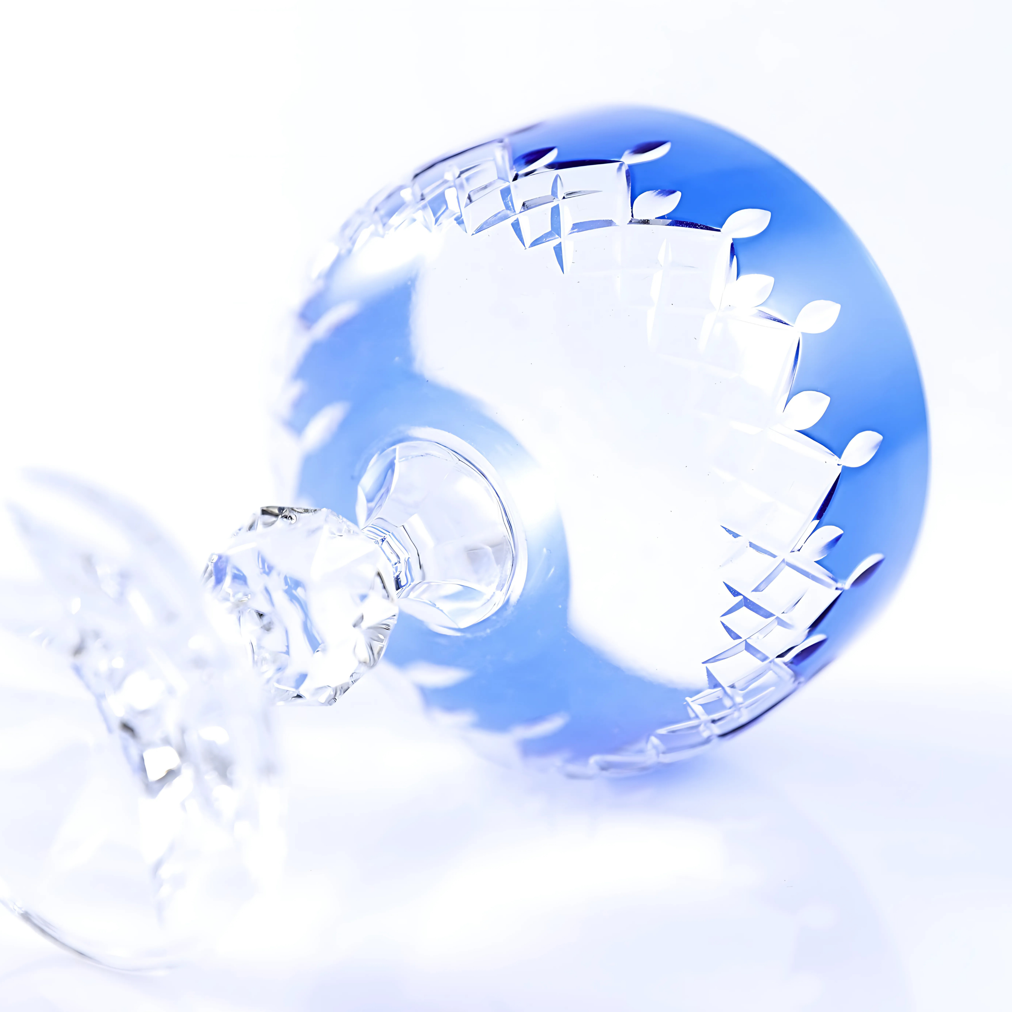 Aria Cut Crystal Champagne Coupe Glasses - Set Of 2 - Margerie Crystal USA