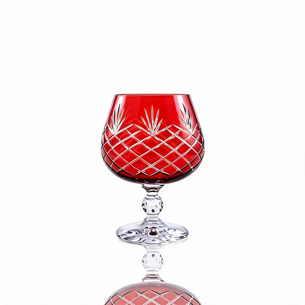 Verre à cognac en cristallin taillé Ara