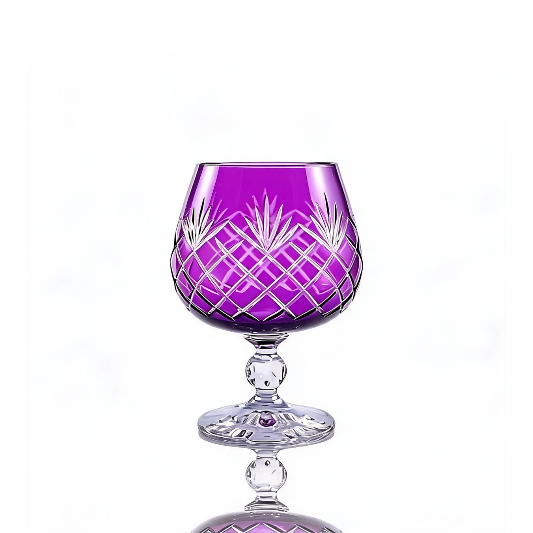 Verre à cognac en cristallin taillé Ara