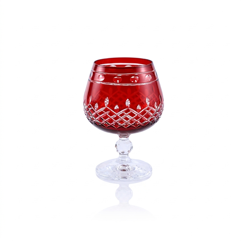 Verre à cognac en cristallin taillé Ardea