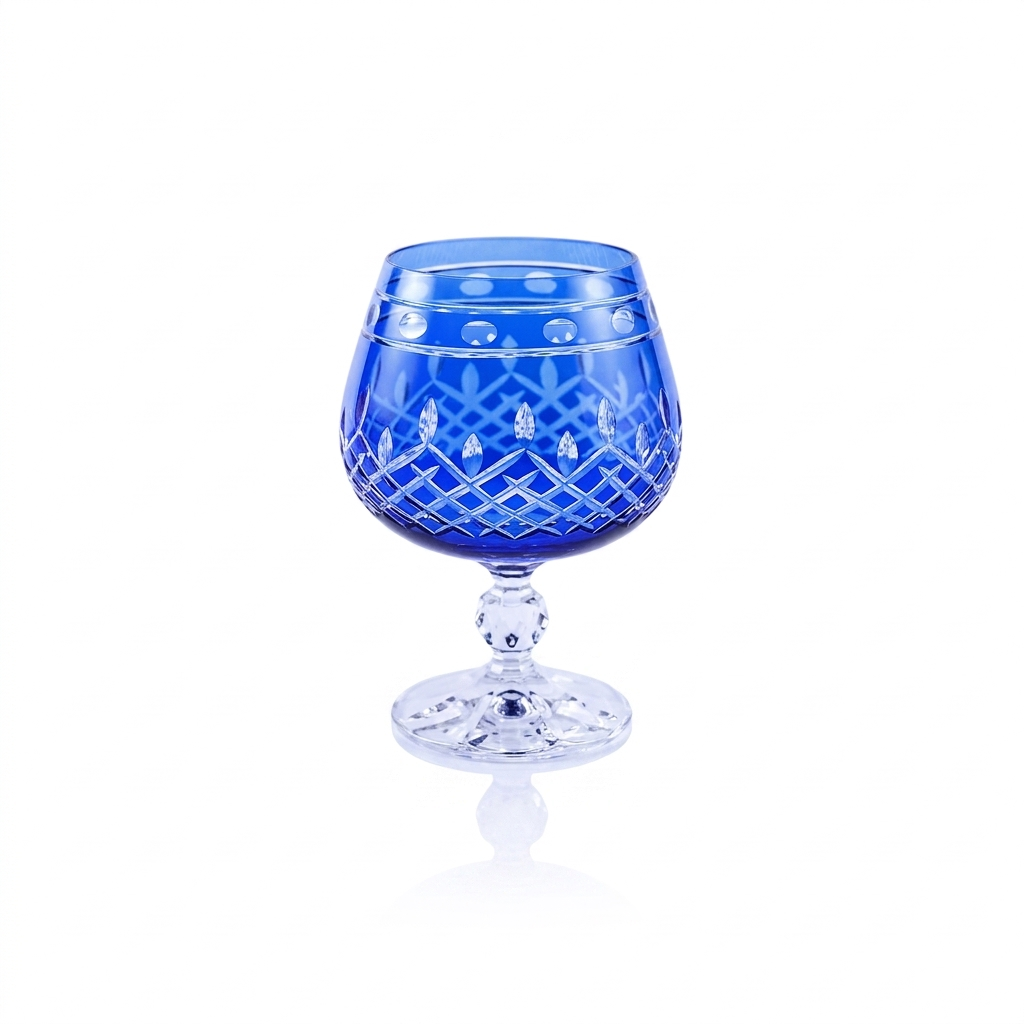 Verre à cognac en cristallin taillé Ardea