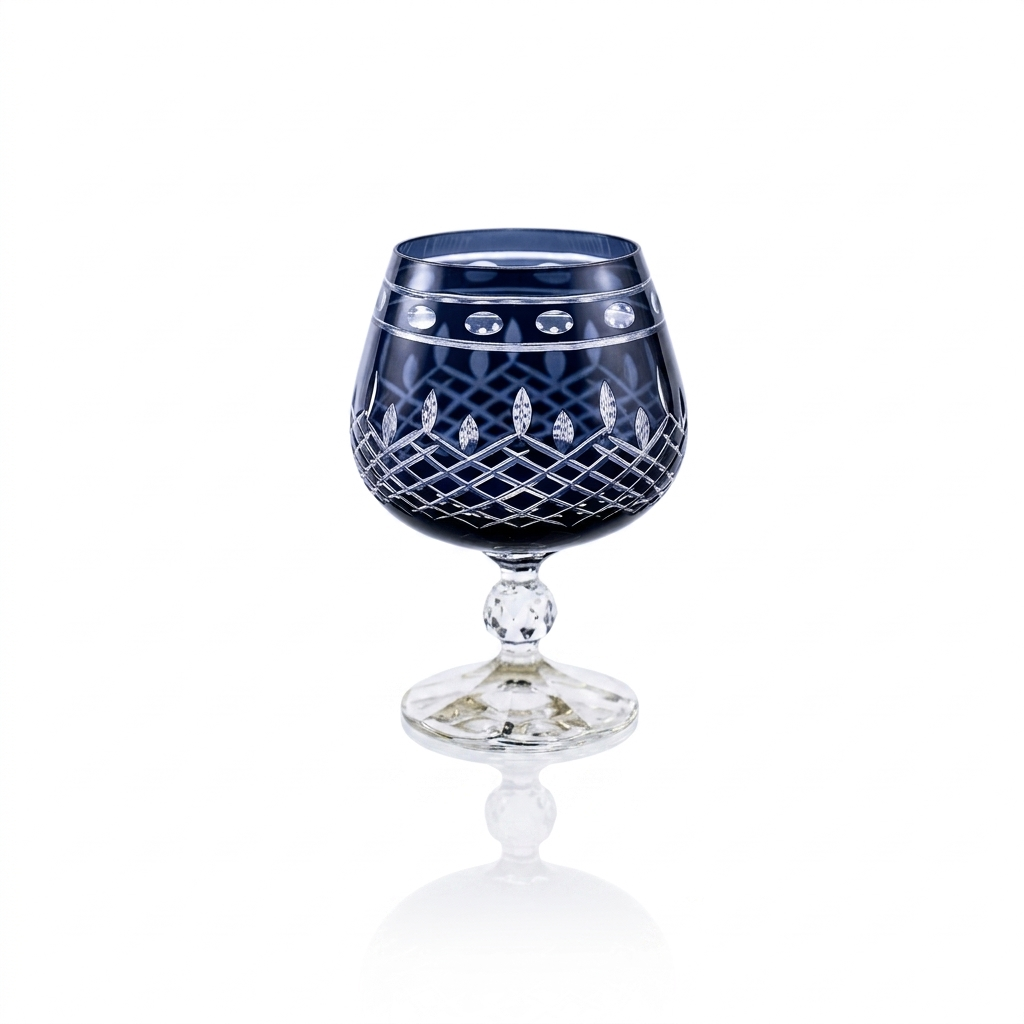 Verre à cognac en cristallin taillé Ardea