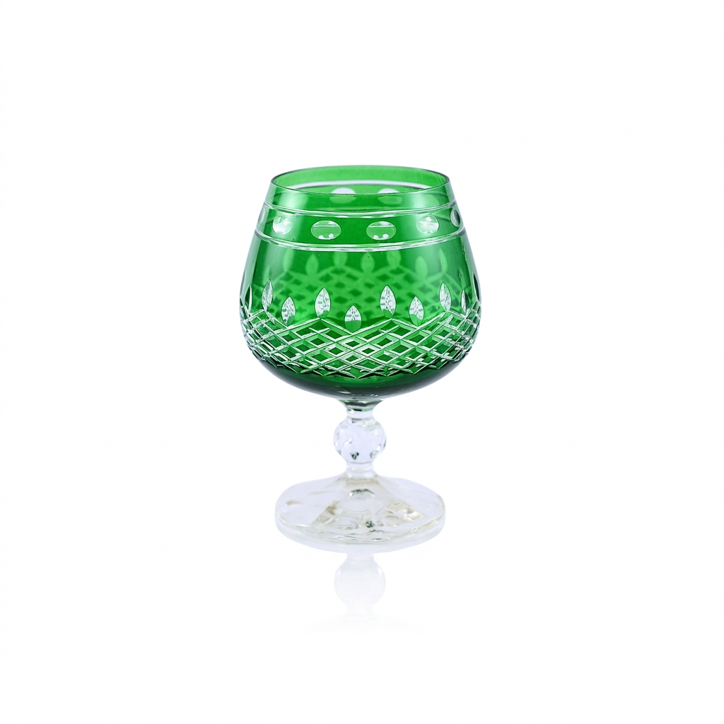 Verre à cognac en cristallin taillé Ardea