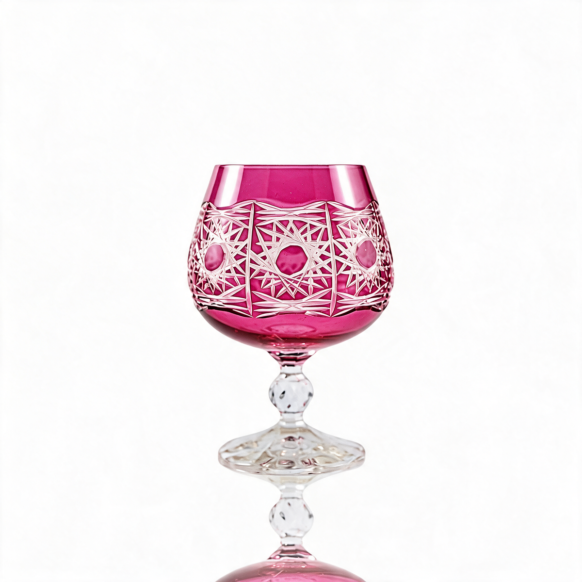 Pavo Cut Crystal Cognac Glass