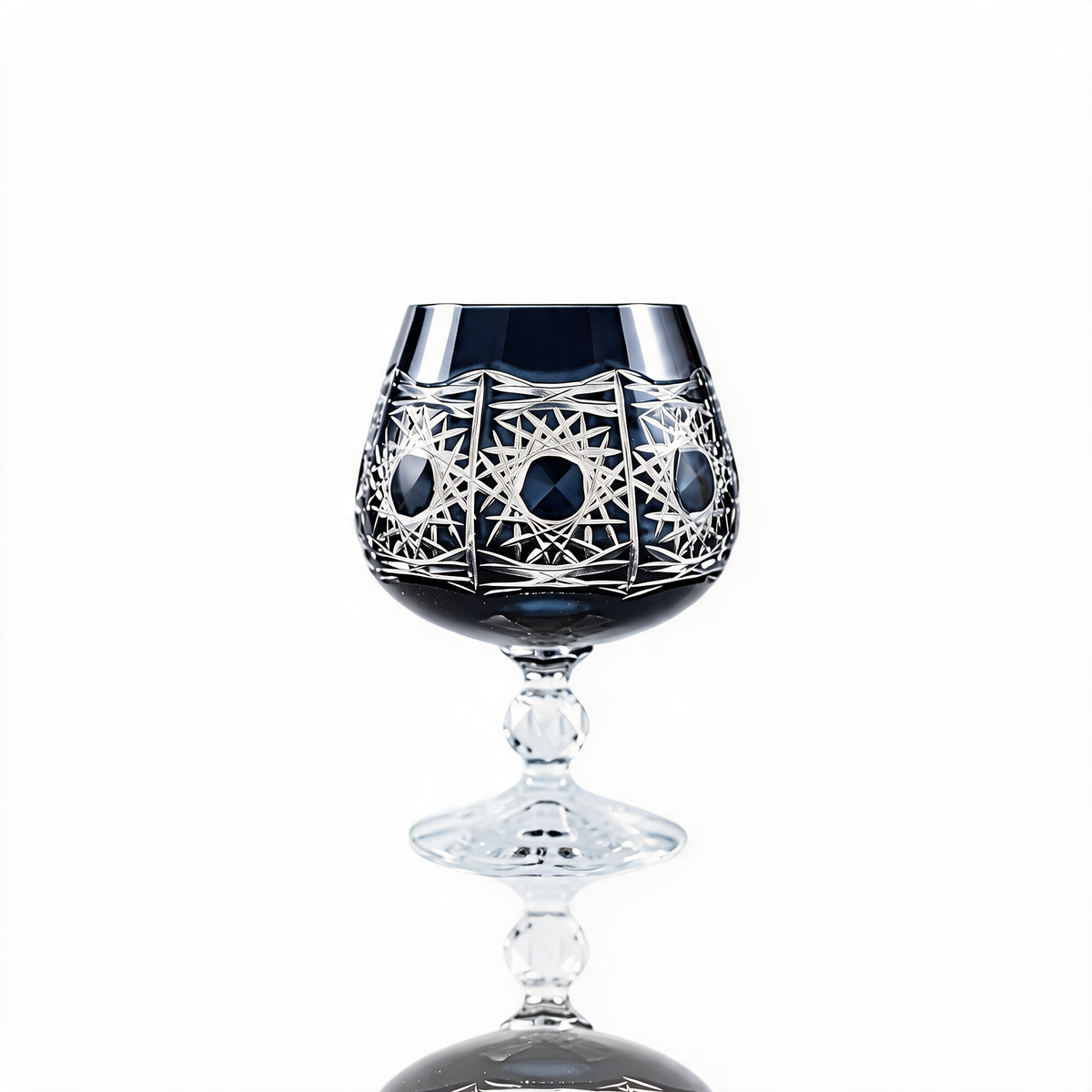 Verre à cognac en cristallin taillé Pavo