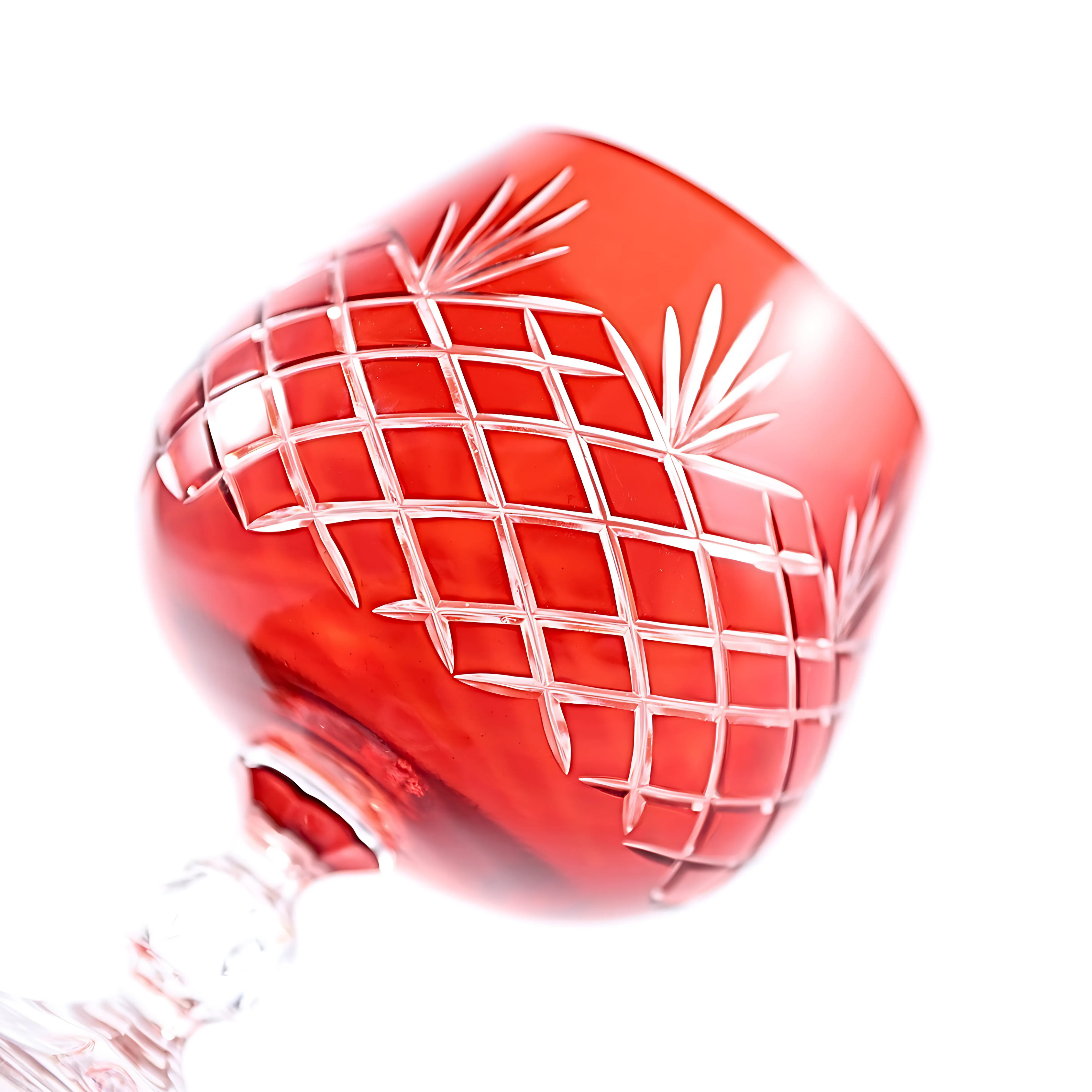 Ara Cut Crystal Cognac Glasses - Set Of 2 - Margerie Crystal USA