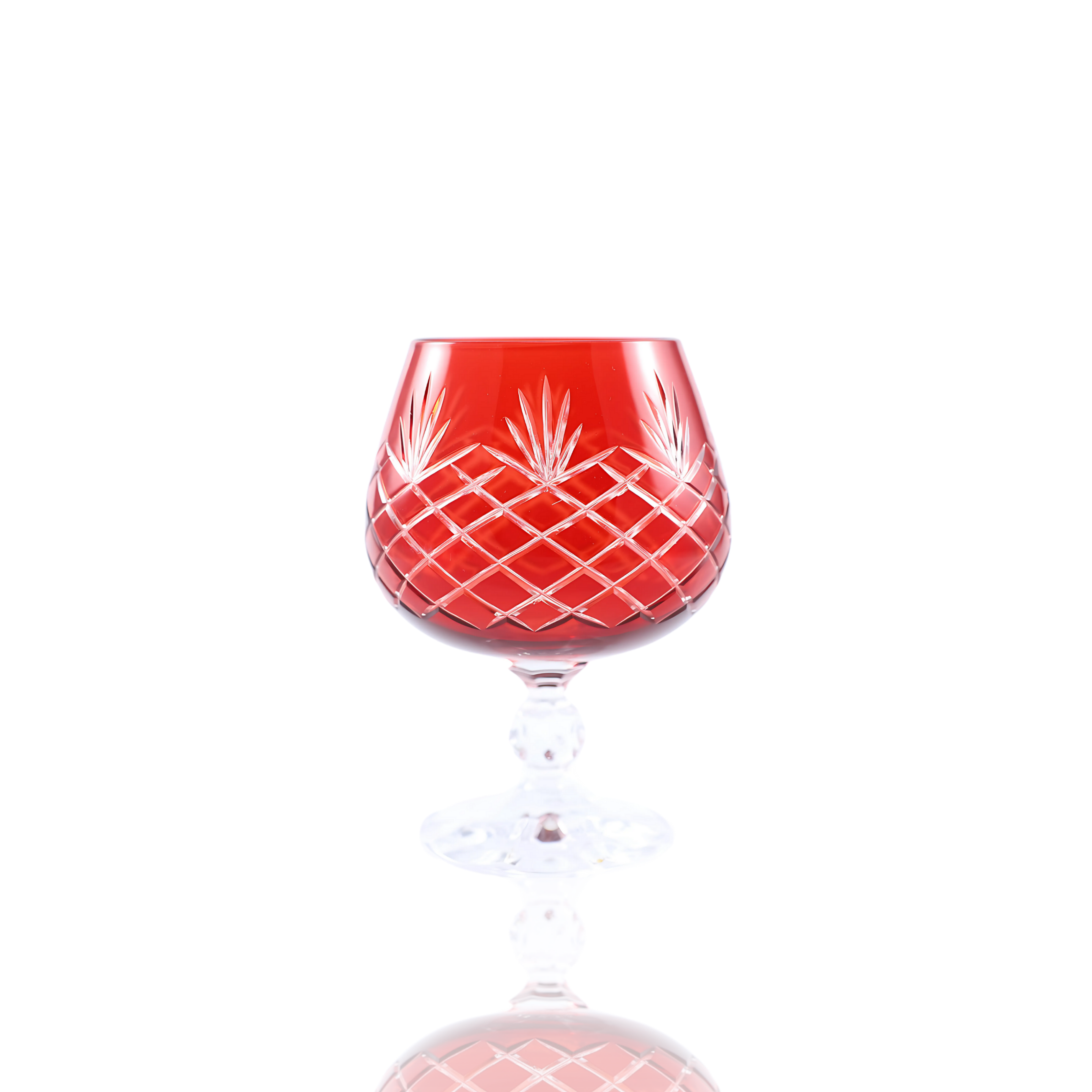 Ara Cut Crystal Cognac Glasses - Set Of 2 - Margerie Crystal USA