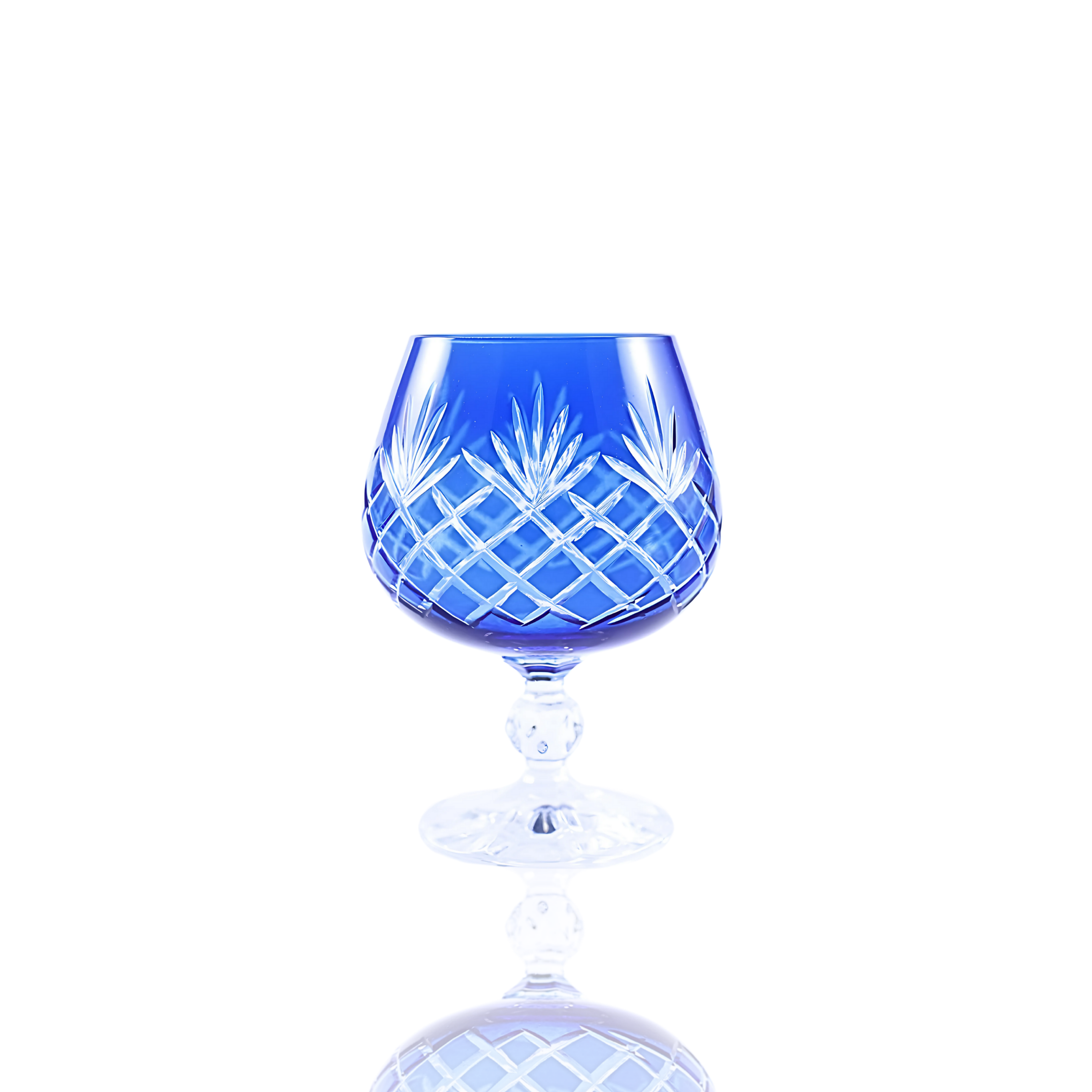 Ara Cut Crystal Cognac Glasses - Set Of 2 - Margerie Crystal USA