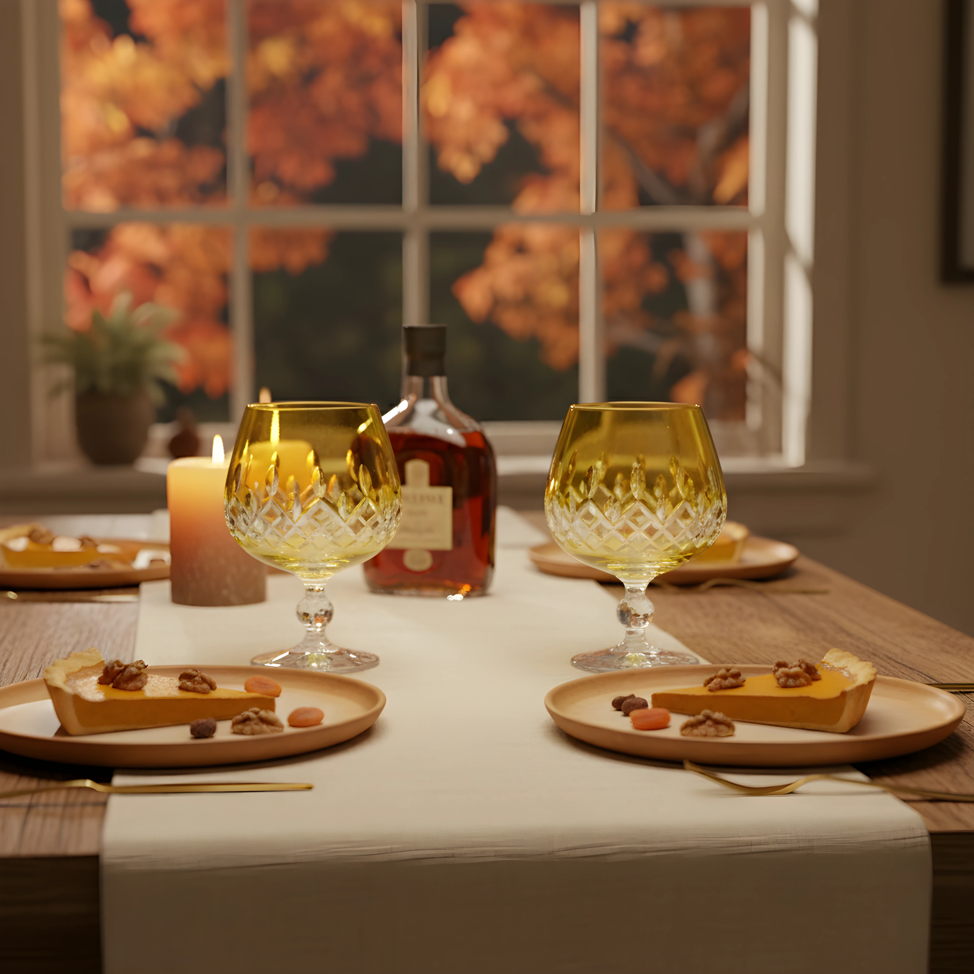 Aria Cut Crystal Cognac Glasses - Set Of 2 - Margerie Crystal USA