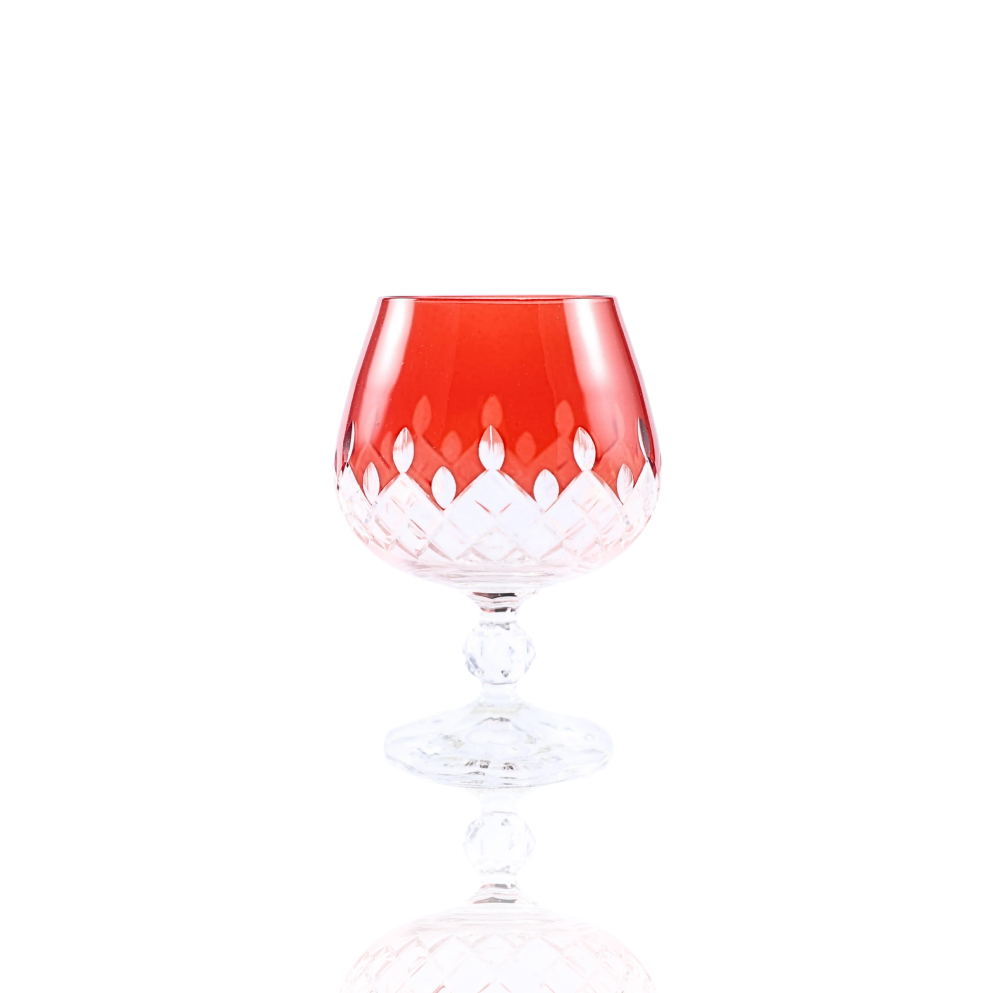 Aria Cut Crystal Cognac Glasses - Set Of 2 - Margerie Crystal USA