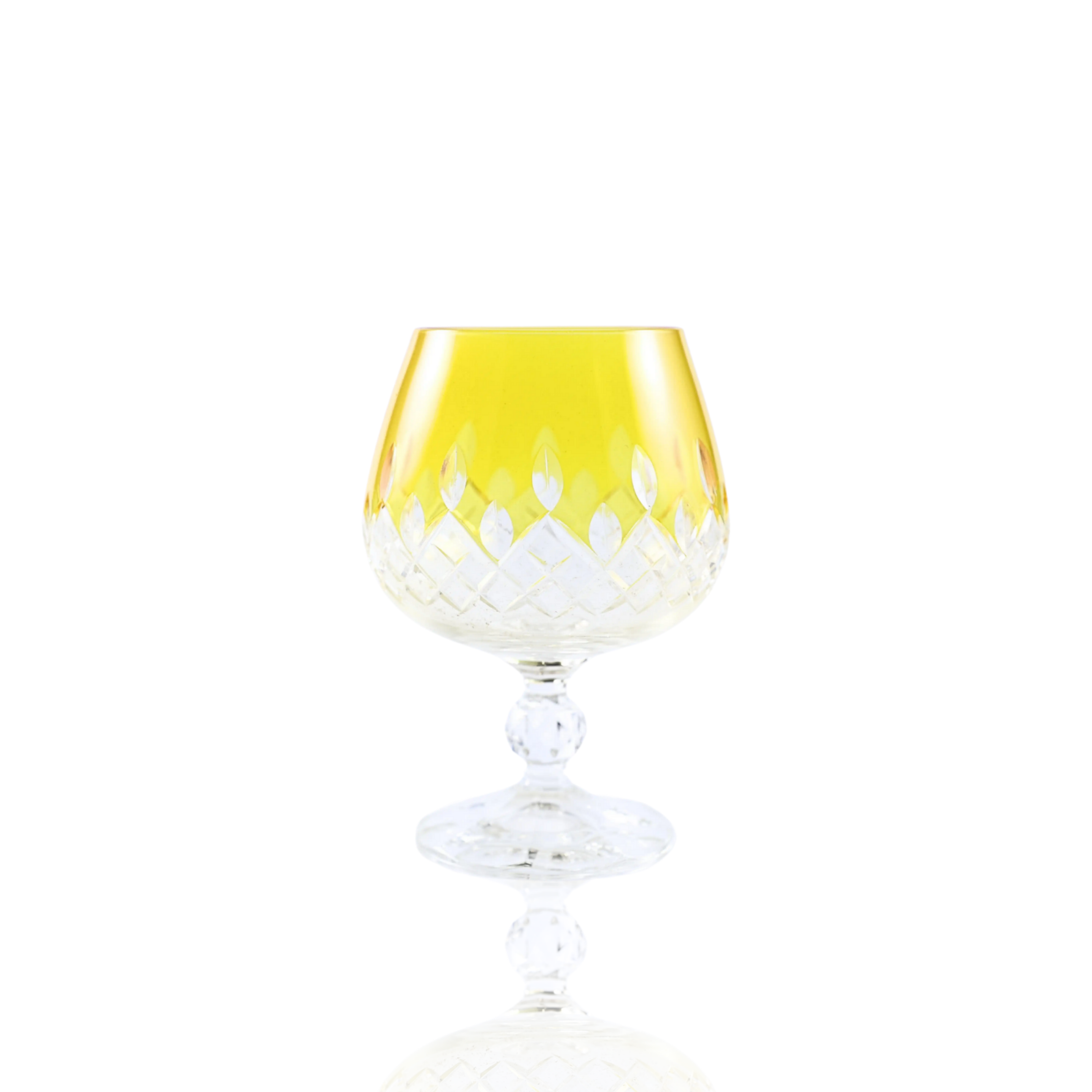 Aria Cut Crystal Cognac Glasses - Set Of 2 - Margerie Crystal USA