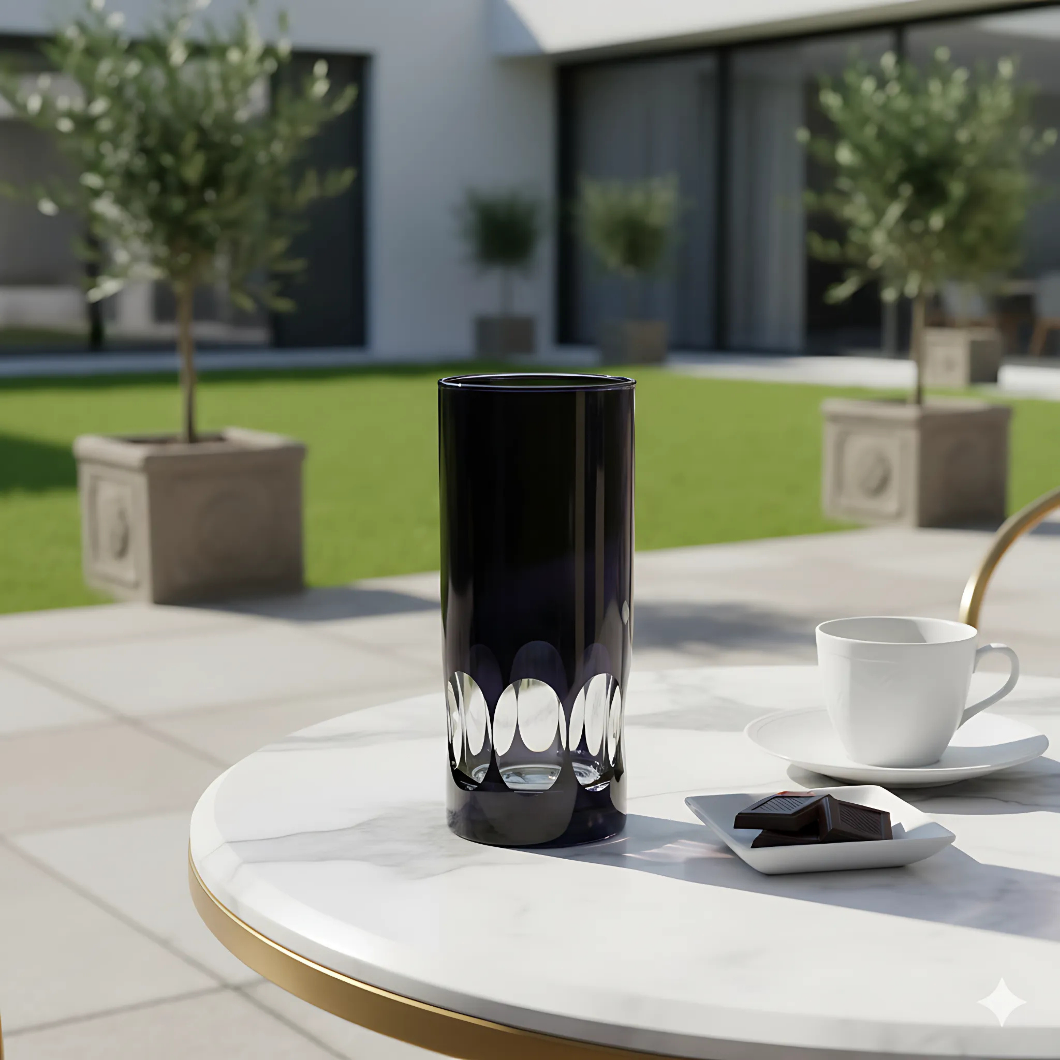 Nora Cut Crystal Highball Glasses - Set Of 2 - Margerie Crystal USA