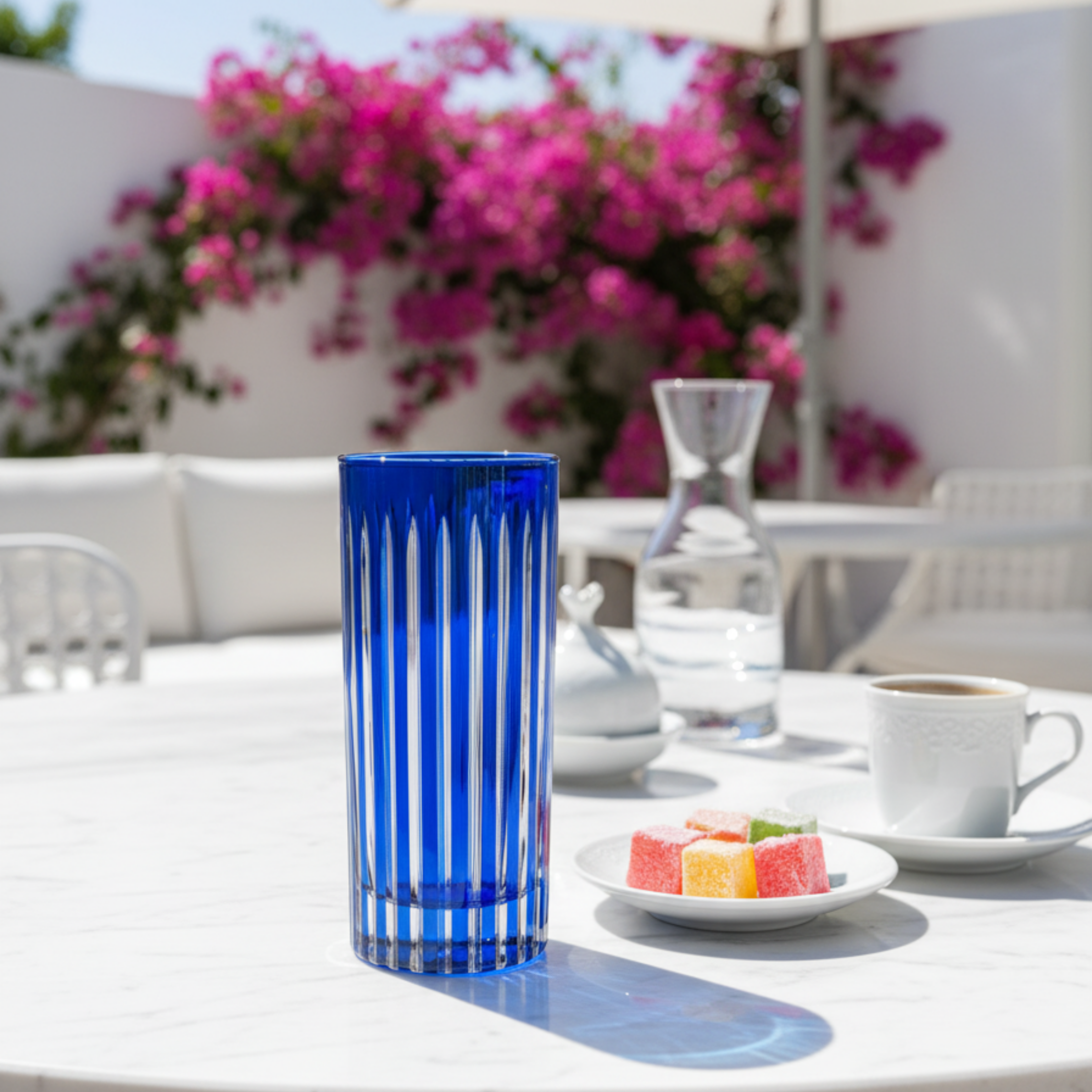 Stella Cut Crystal Highball Glasses - Set Of 2 - Margerie Crystal USA