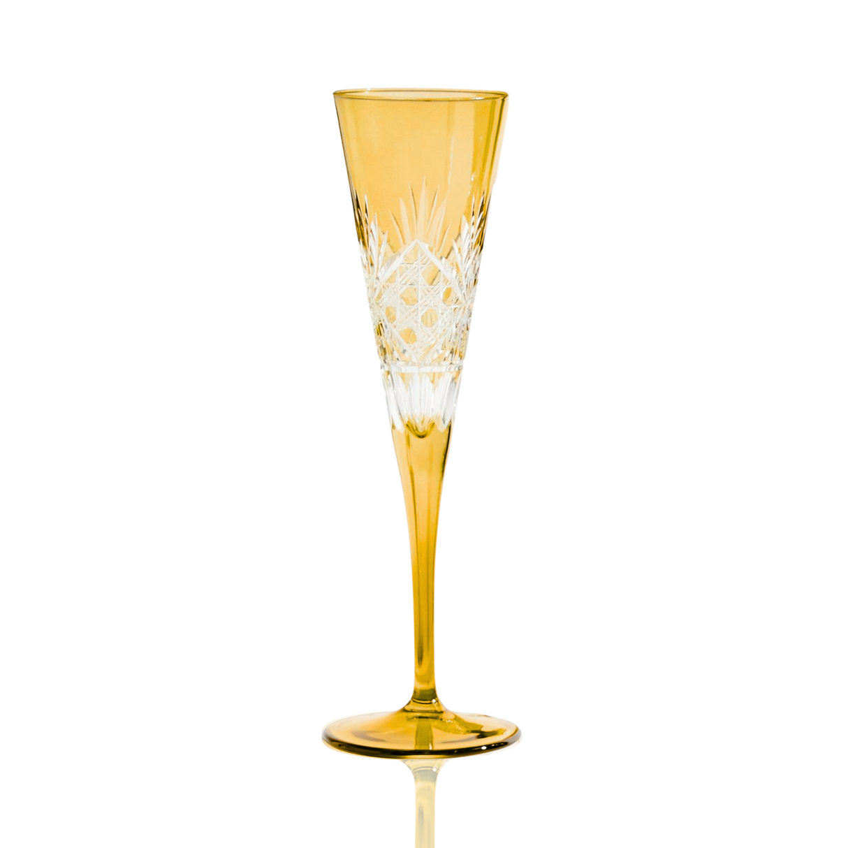 Victorian Cut Champagne Flutes - Set Of 2