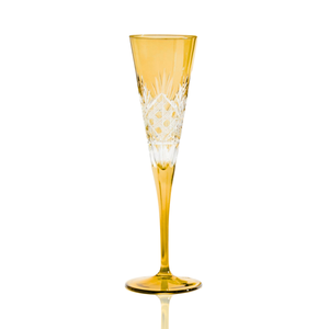 Victorian Cut Champagne Flutes - Set Of 2