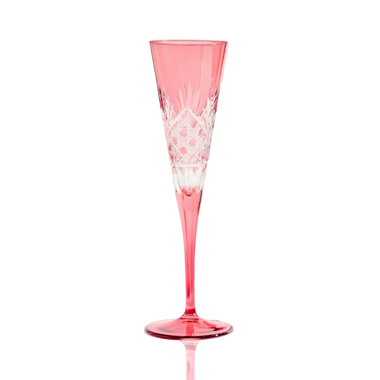 Victorian Cut Champagne Flutes - Set Of 2