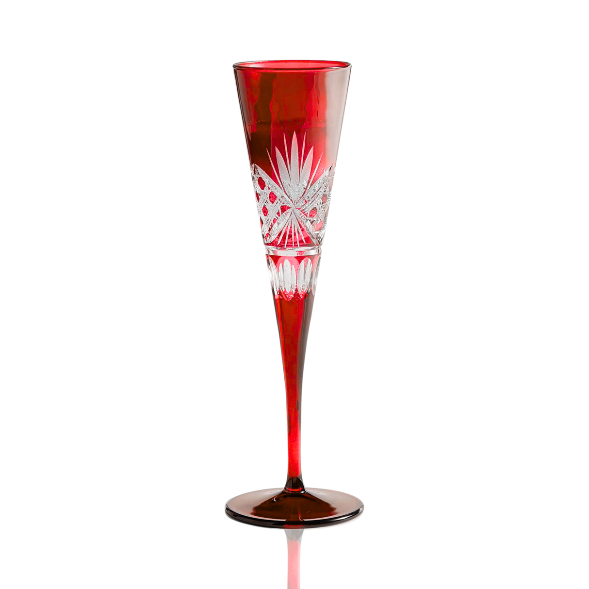 Victorian Cut Champagne Flutes - Set Of 2