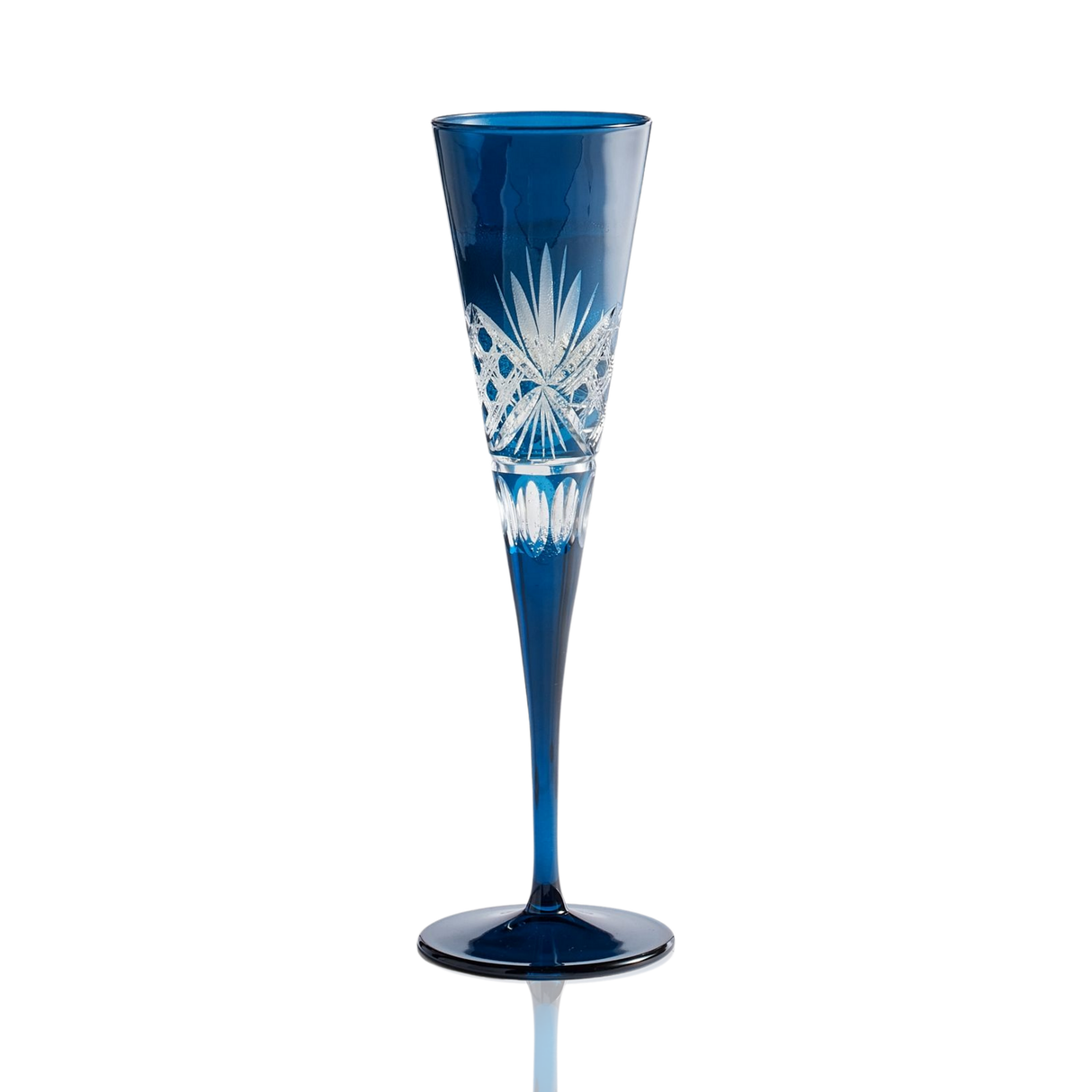 Victorian Cut Champagne Flutes - Set Of 2