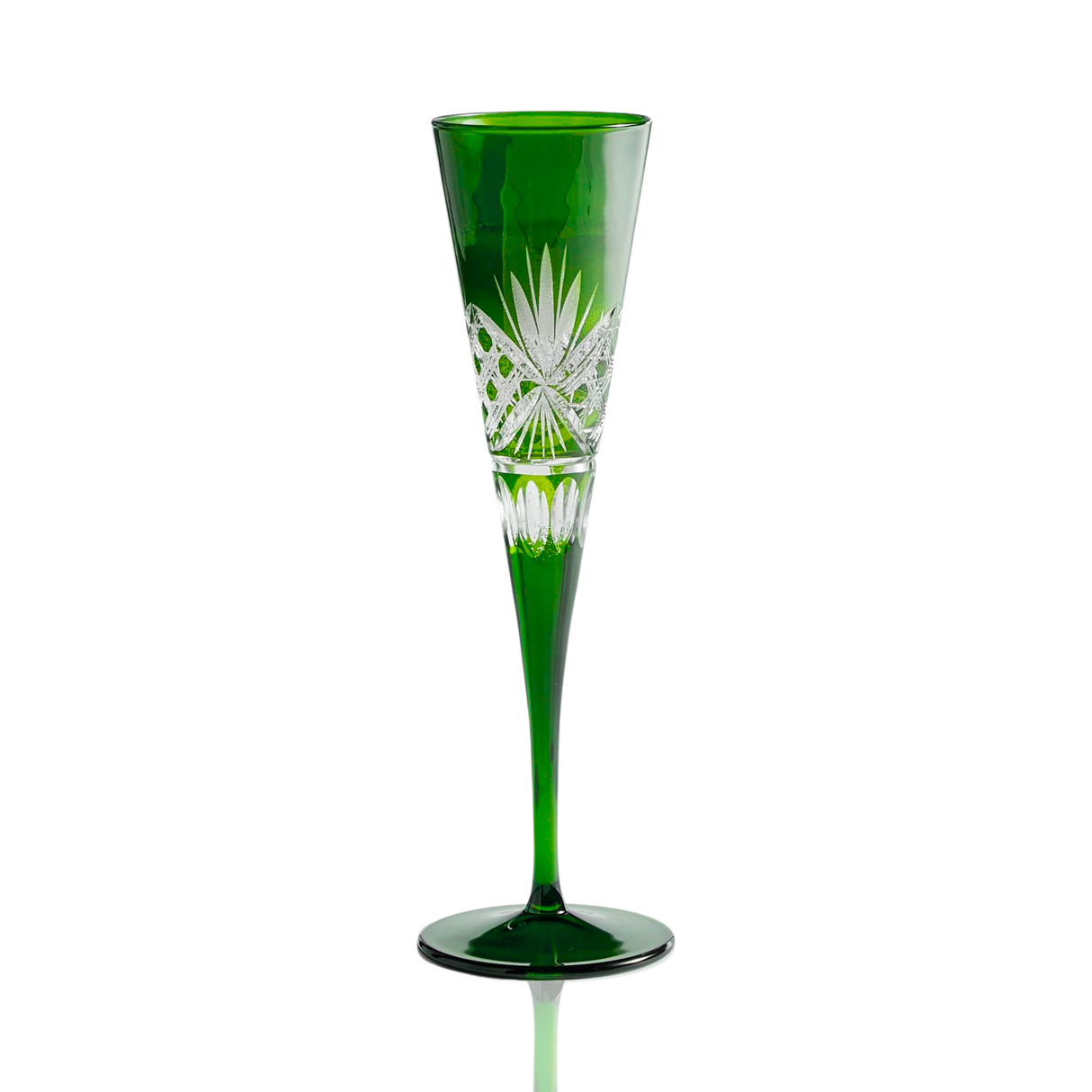 Victorian Cut Champagne Flutes - Set Of 2