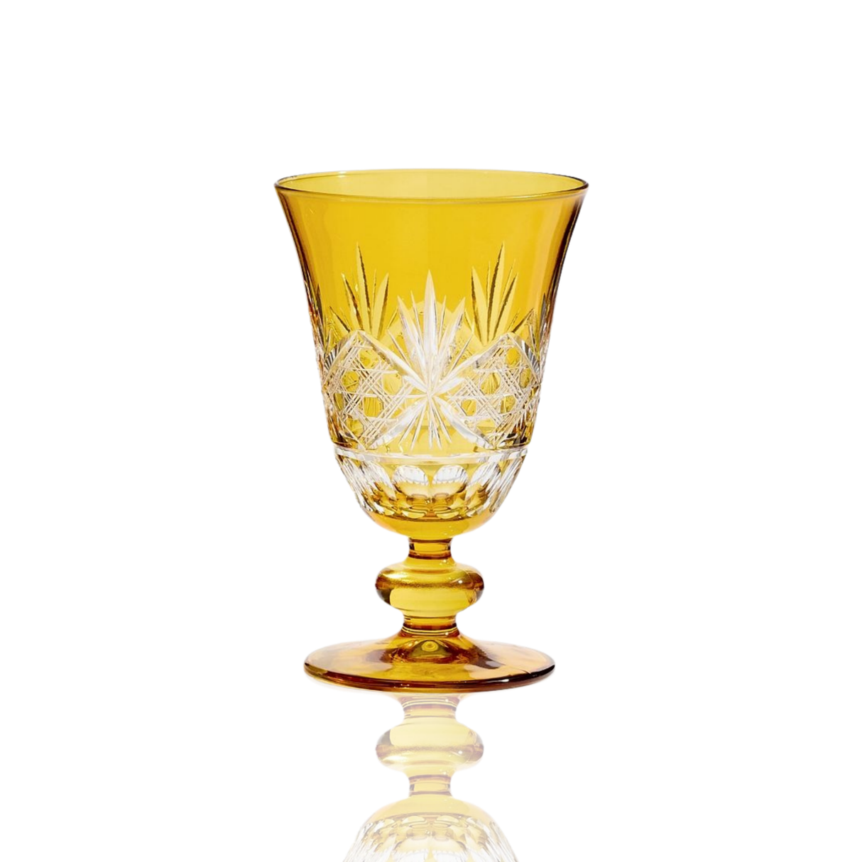 Victorian Cut Glass Goblets - Set Of 2