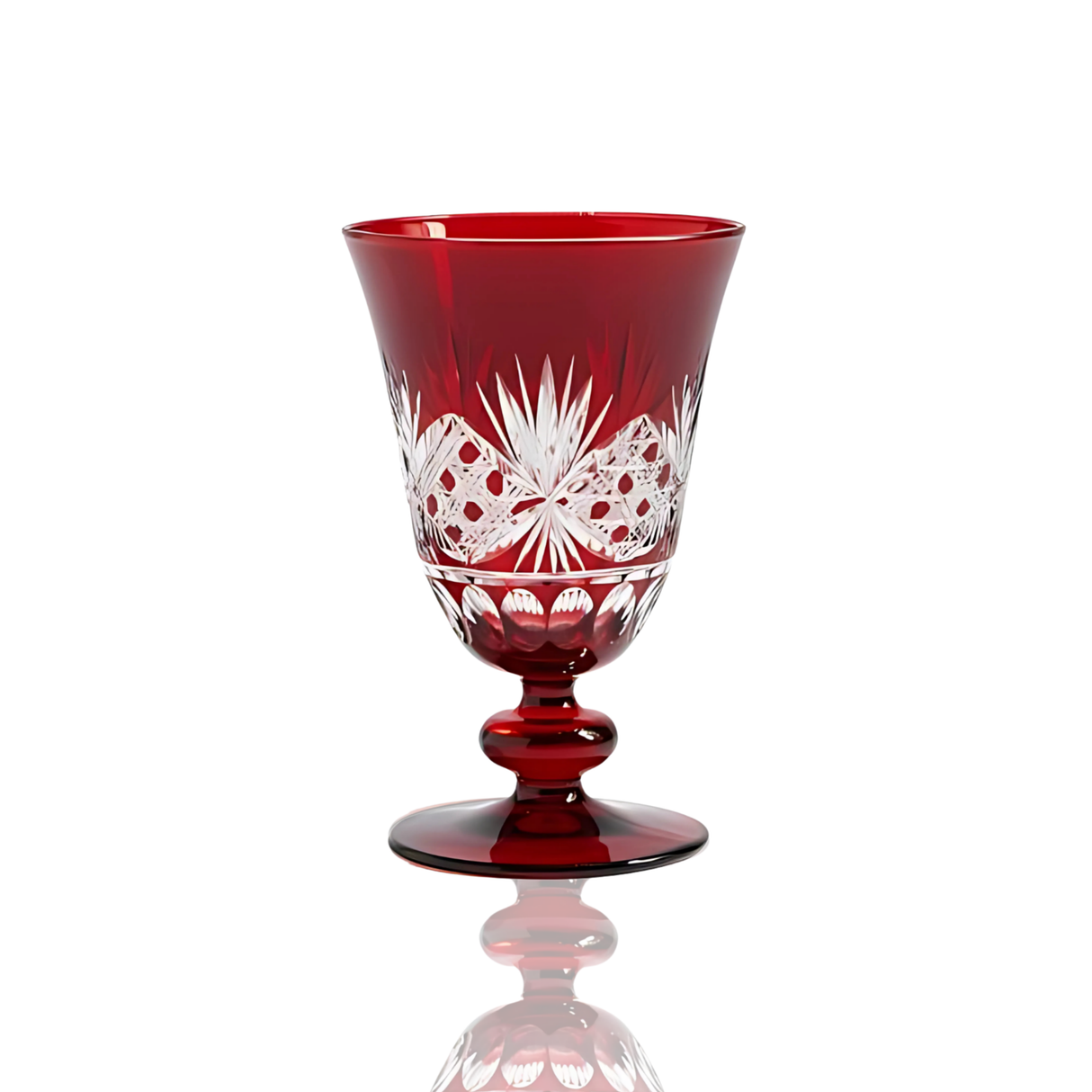 Victorian Cut Glass Goblets - Set Of 2