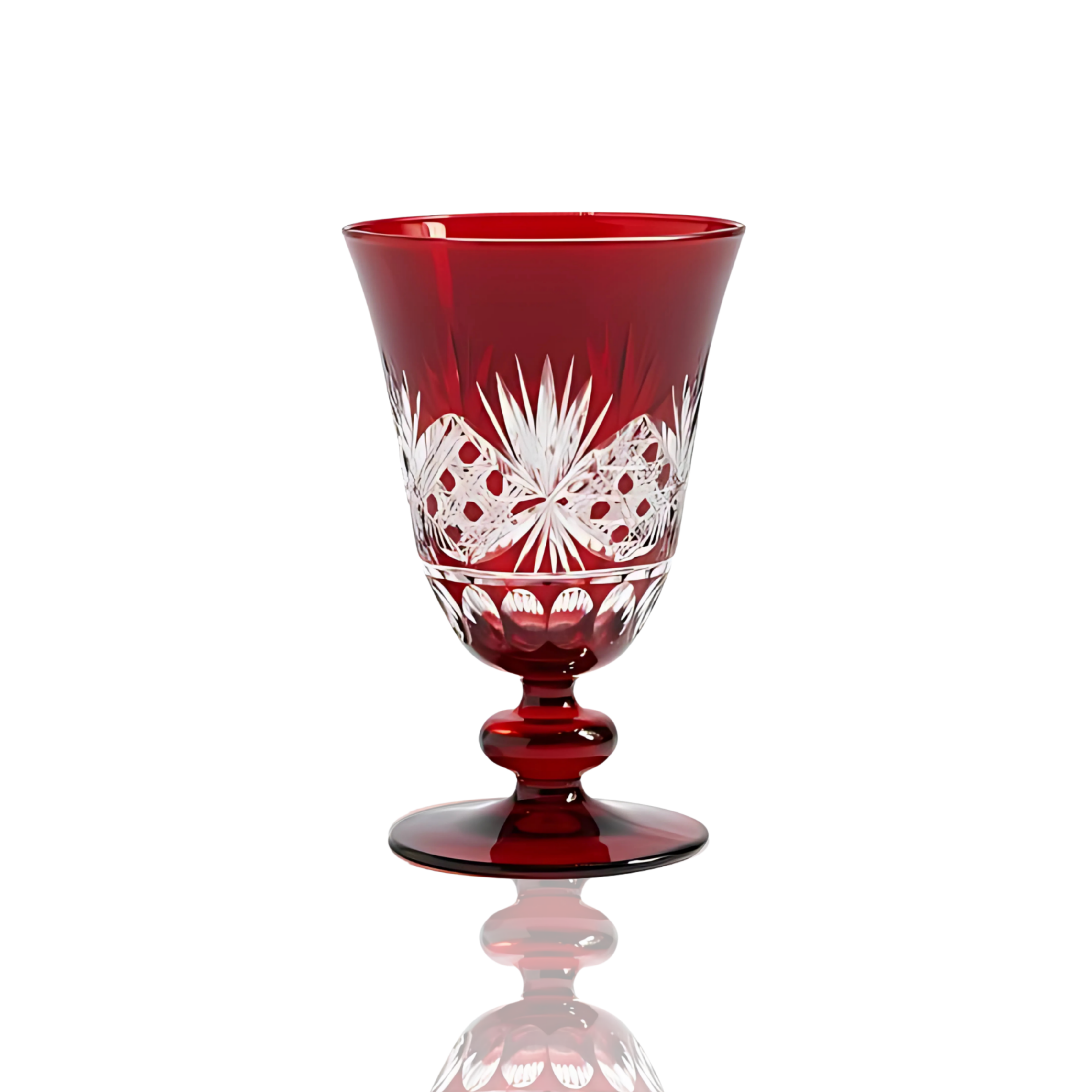 Victorian Cut Glass Goblets - Set Of 2 - Margerie Crystal USA