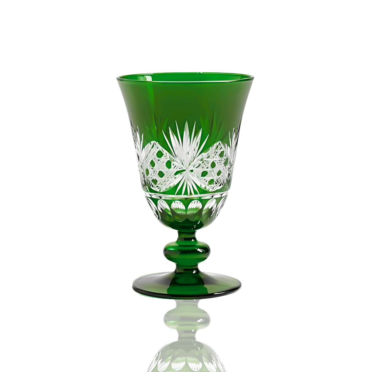 Victorian Cut Glass Goblets - Set Of 2