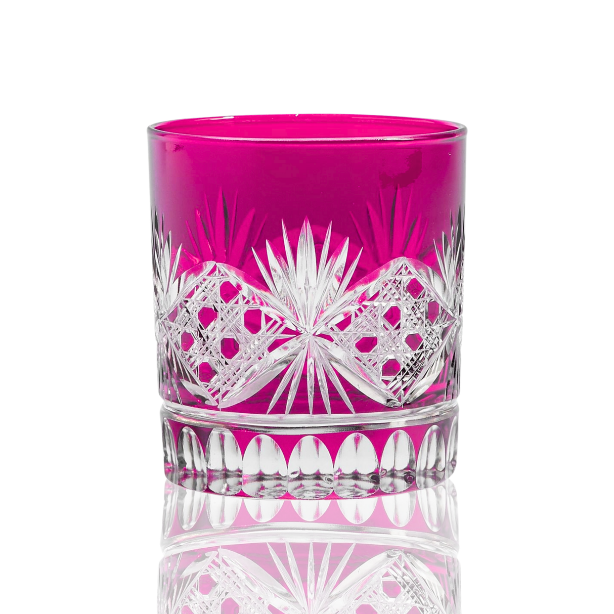 Victorian Cut Double Old Fashioned Glasses - Set Of 2