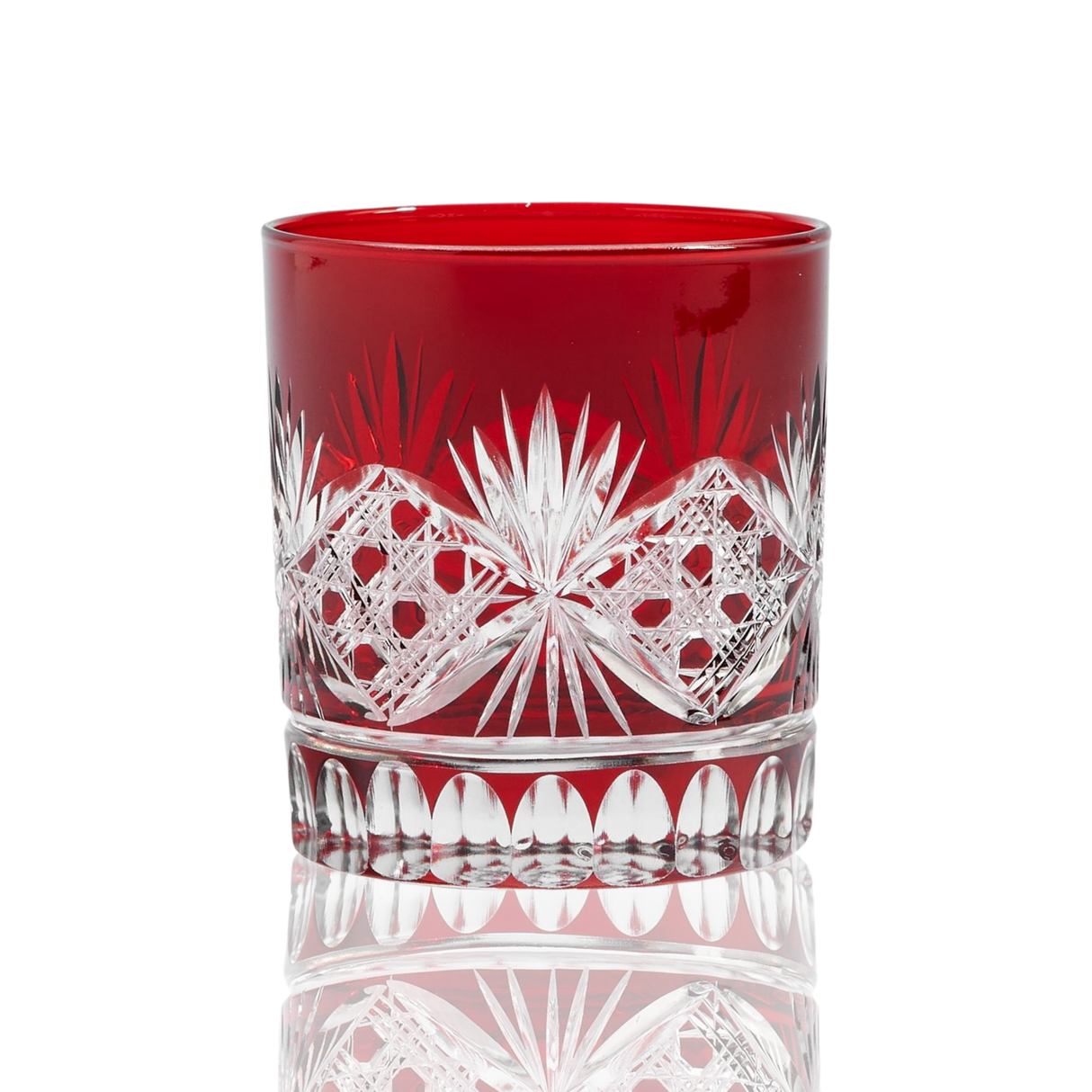 Victorian Cut Double Old Fashioned Glasses - Set Of 2