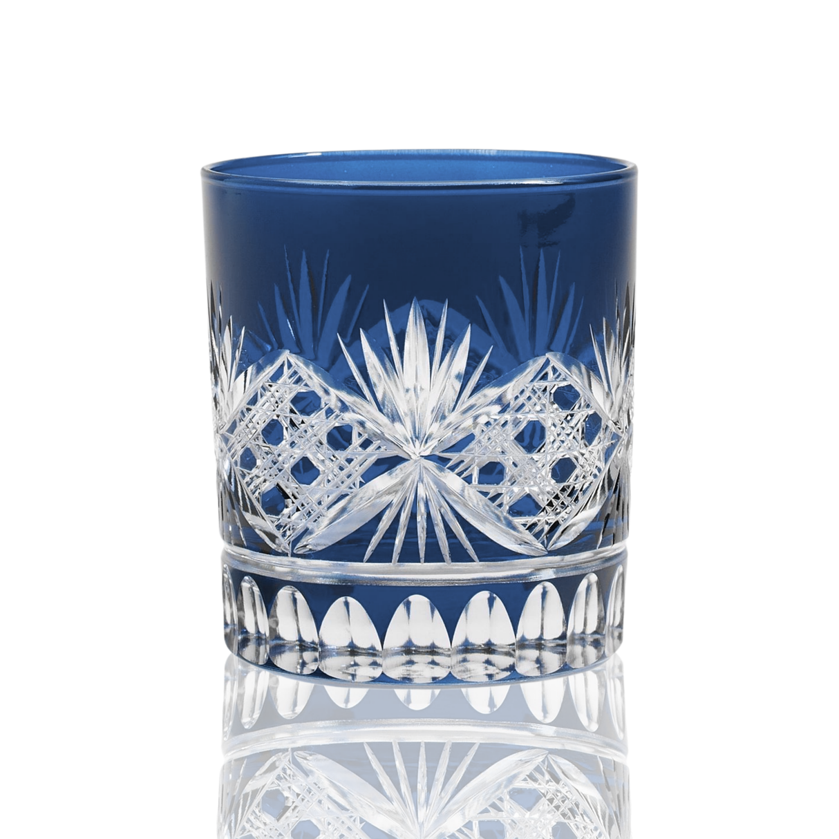 Victorian Cut Double Old Fashioned Glasses - Set Of 2