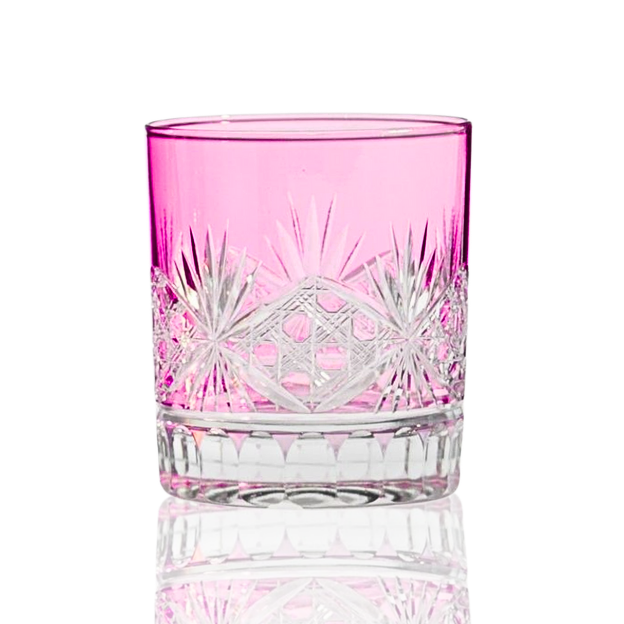 Victorian Cut Double Old Fashioned Glasses - Set Of 2