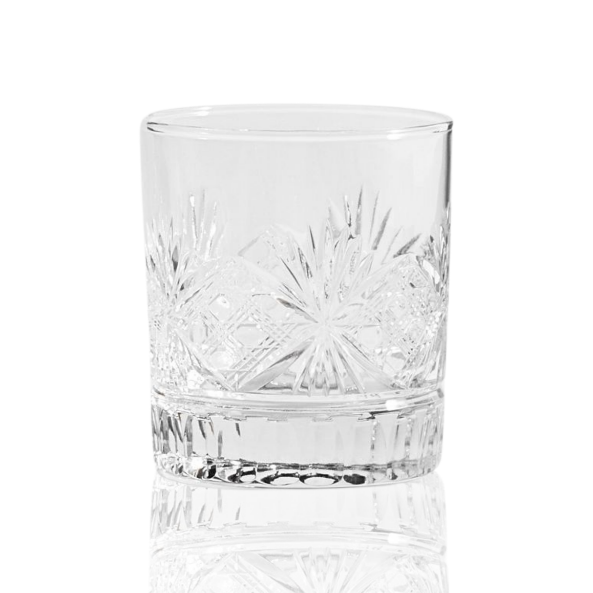 Victorian Cut Double Old Fashioned Glasses - Set Of 2