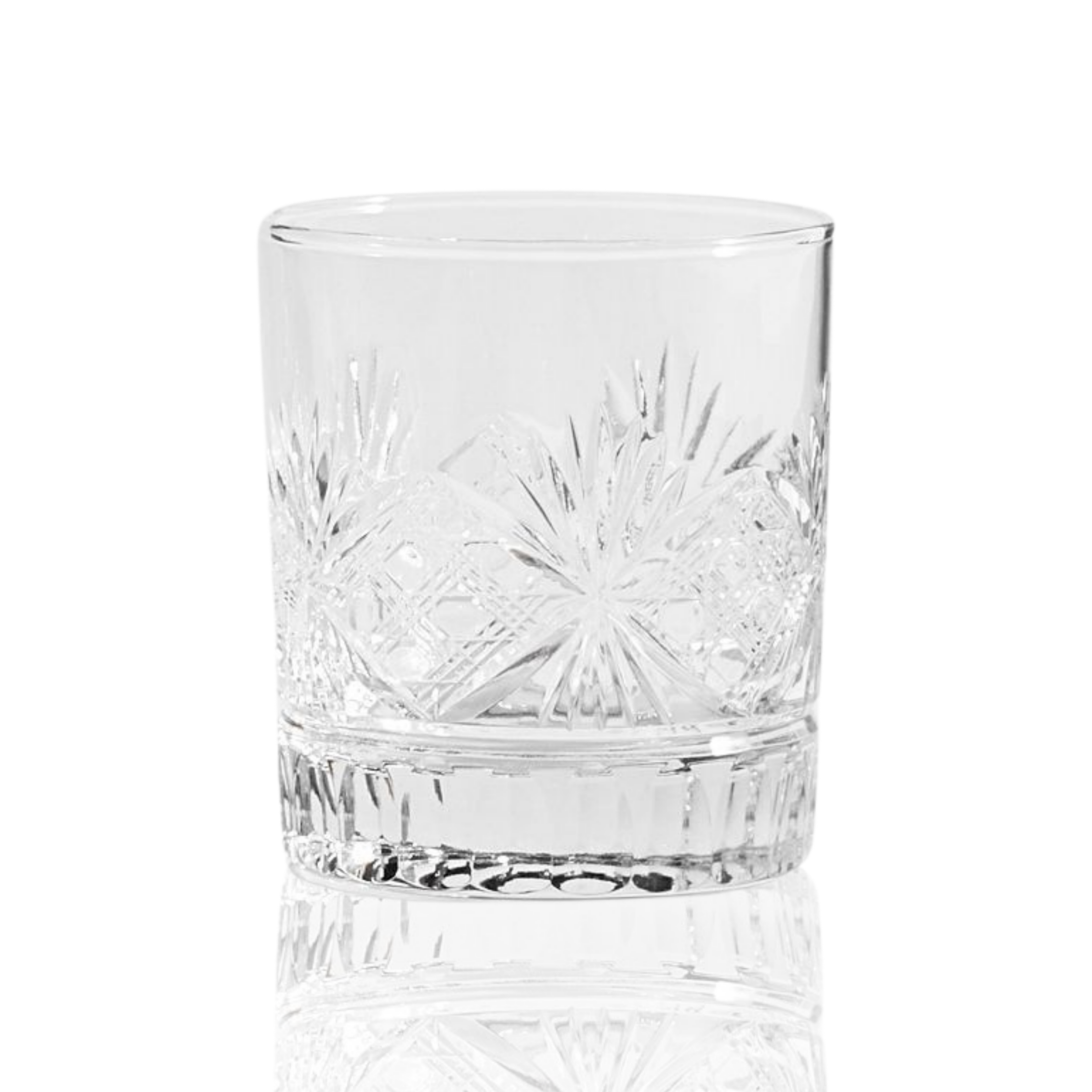 Victorian Cut Double Old Fashioned Glasses - Set Of 2 - Margerie Crystal USA